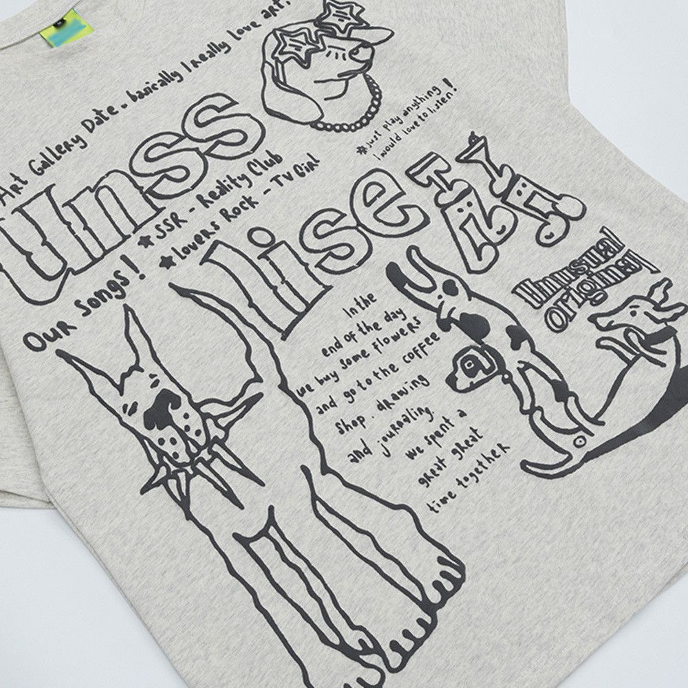 Japanese Brand × Vintage Men's casual trendy cartoon pattern puppy print T-shirt Size US M / EU 48-50 / 2 - 4 Thumbnail