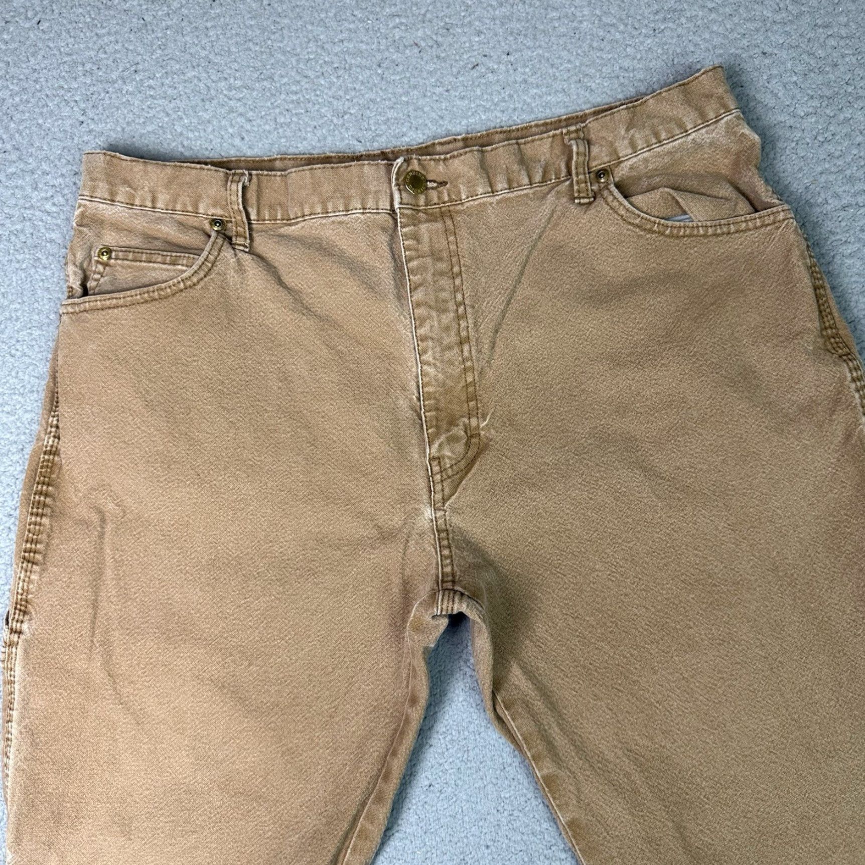 Dickies Dickies Workwear Carpenter Pants Jeans 36 Brown Distressed Canvas 80s 90s Punk Rock USA Mens Regular Straight Size US 38 / EU 54 - 6 Thumbnail