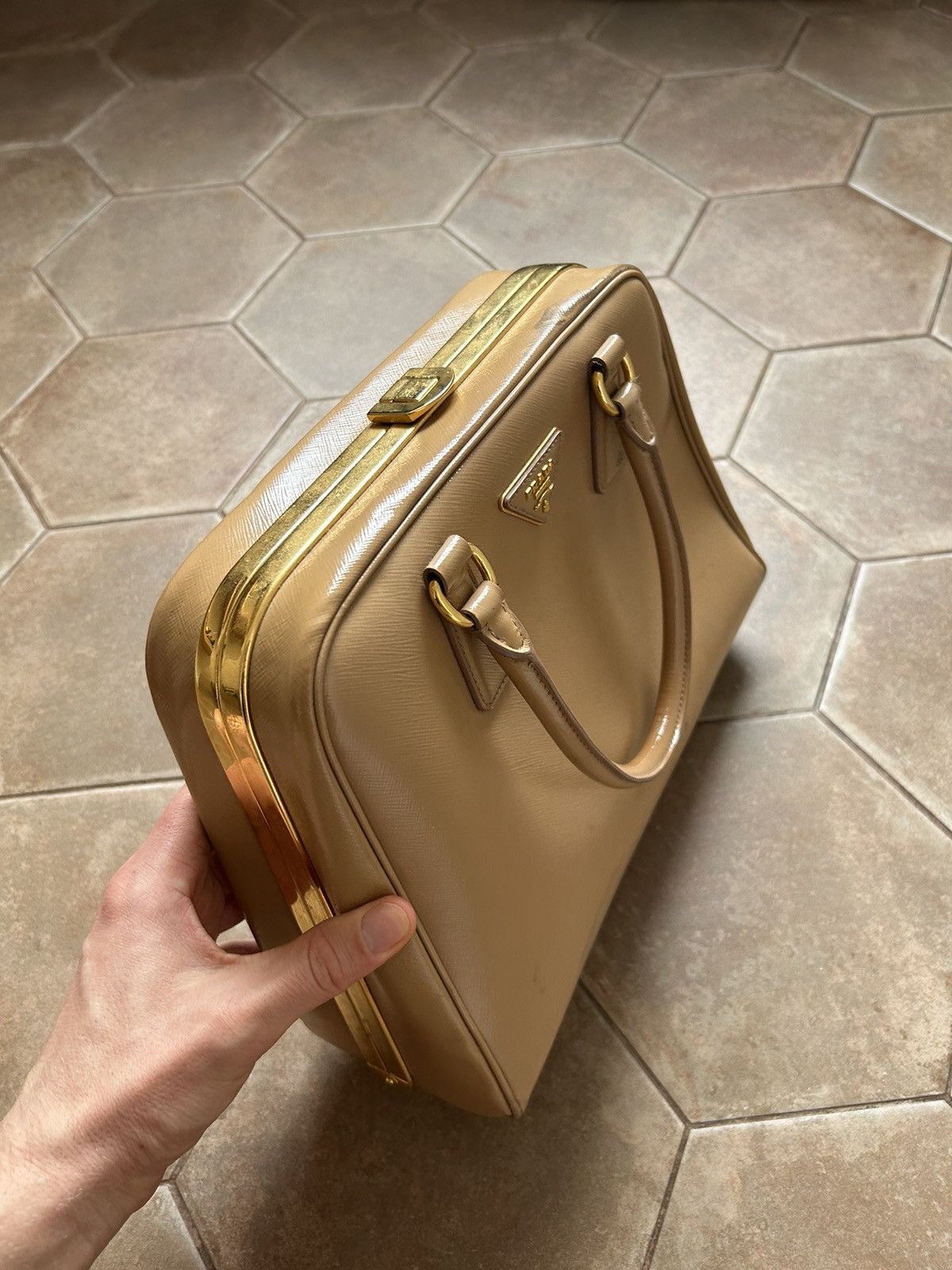 PRADA Bag Hand Shoulder Leather Vintage