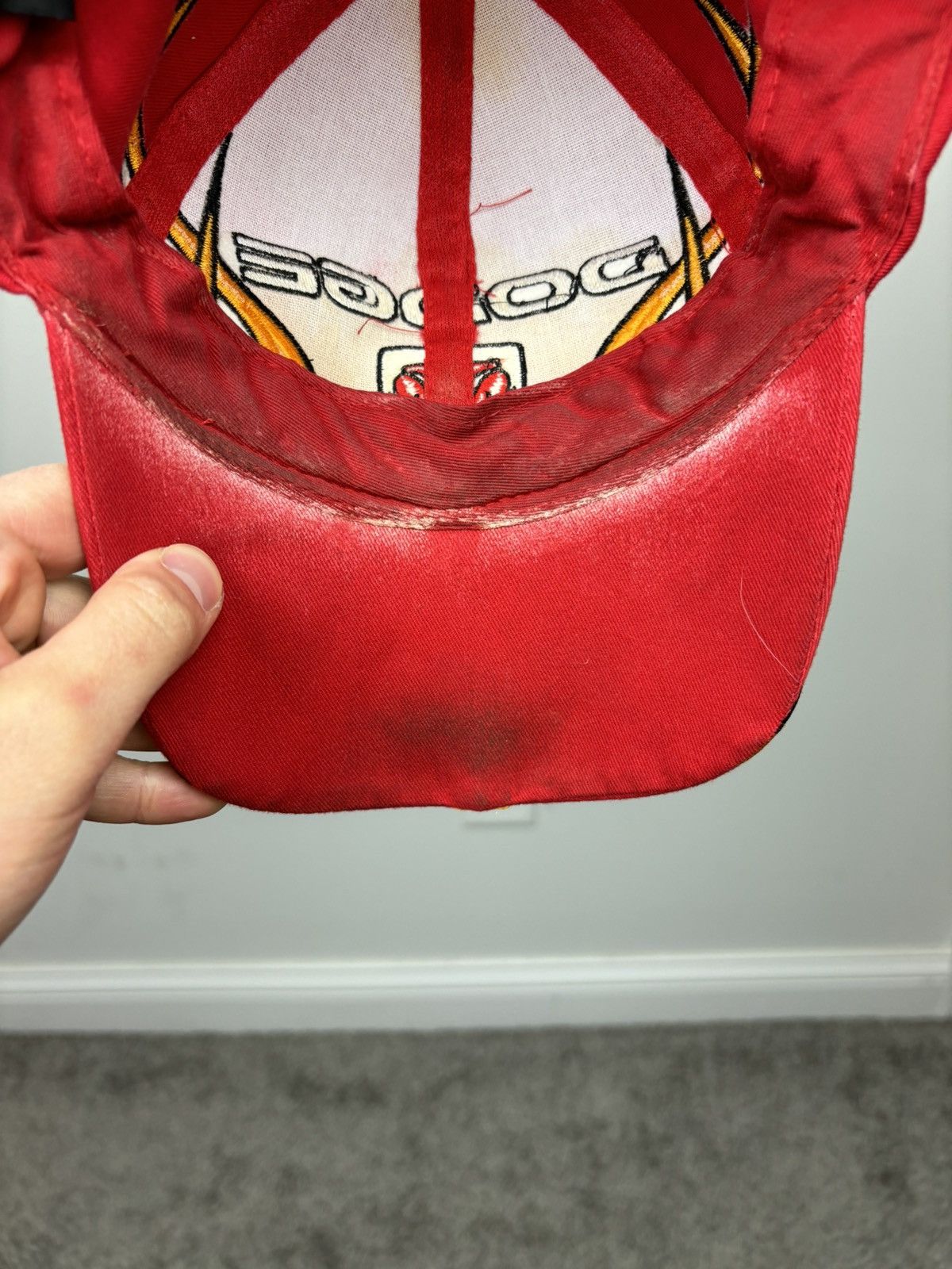 Vintage Vintage Dodge Hat Cap Red Flames RAMTruck Streetwear Racing Size ONE SIZE - 8 Thumbnail