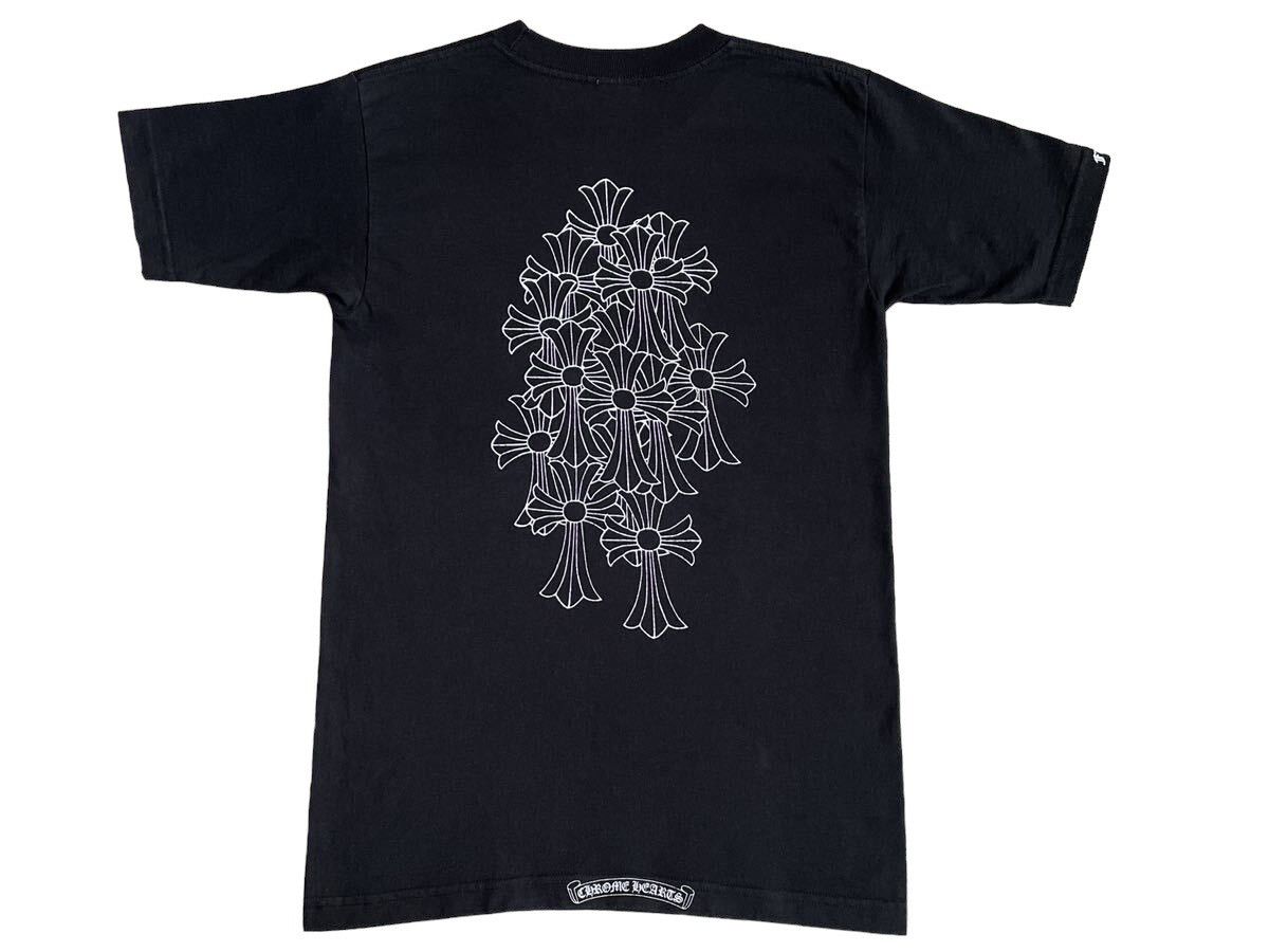 image of Vintage Chrome Hearts Crosses Tee in Black, Men's (Size Small)