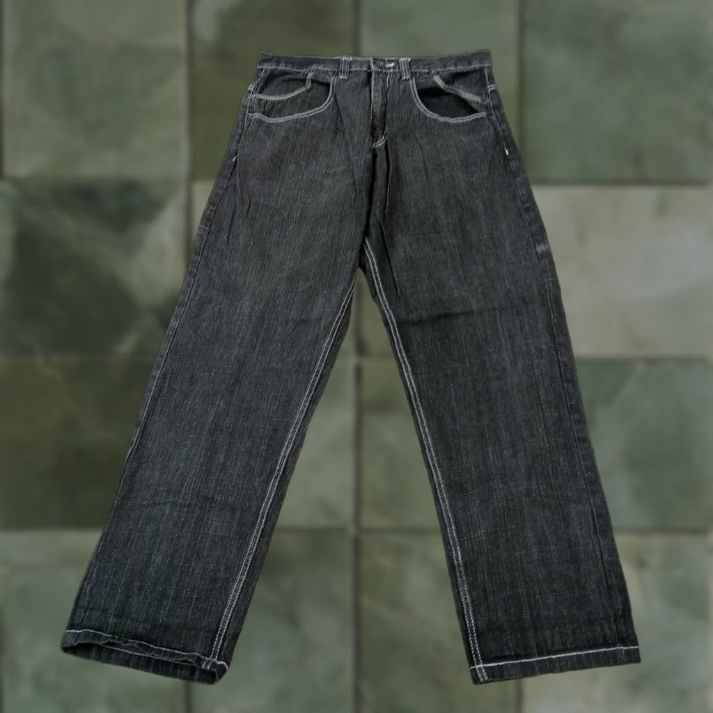 Vintage Evolution Jeans Mens Size 38x34 Blue Denim Straight Hip Hop 5 Pocket Embroidered Size US 36 / EU 52 - 1 Thumbnail