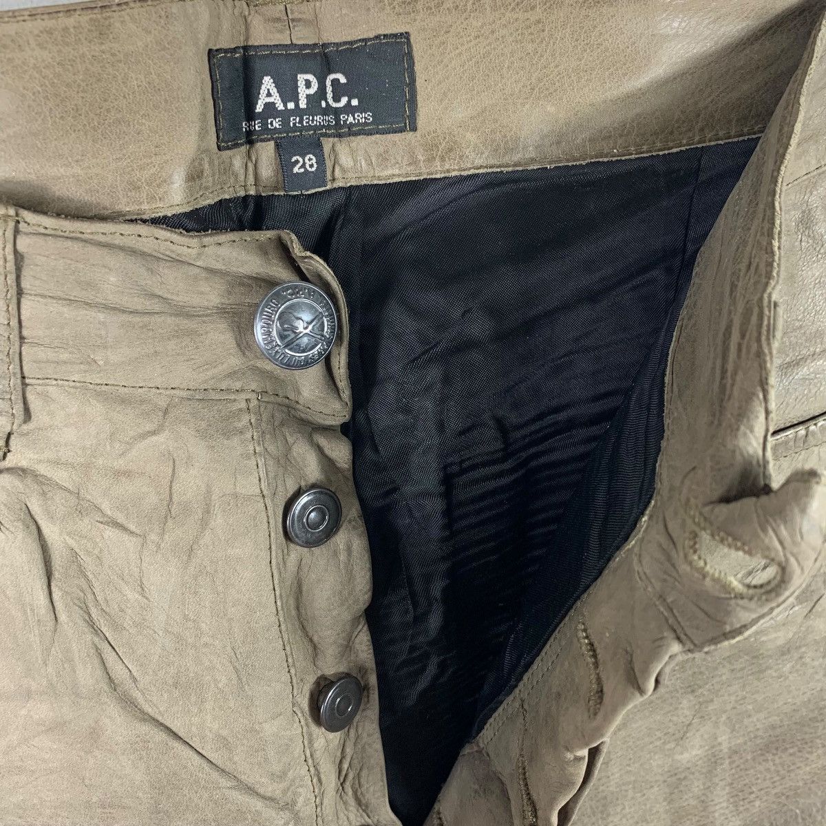 A.P.C. × Japanese Brand A.P.C rue de flearus paris leather jeans Size US 28 / EU 44 - 6 Thumbnail