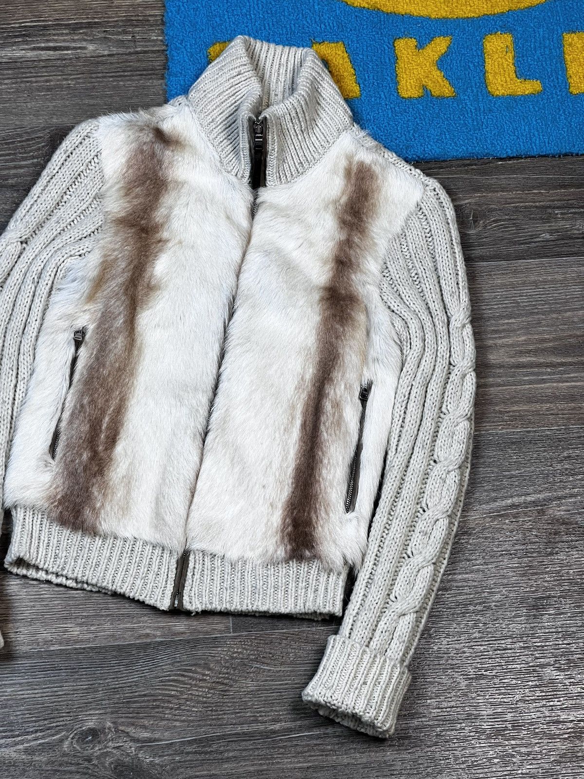 Prada Vintage 2006 Prada Full Zip Knit Goat Fur Sweater Jakcet Size S / US 4 / IT 40 - 2 Thumbnail