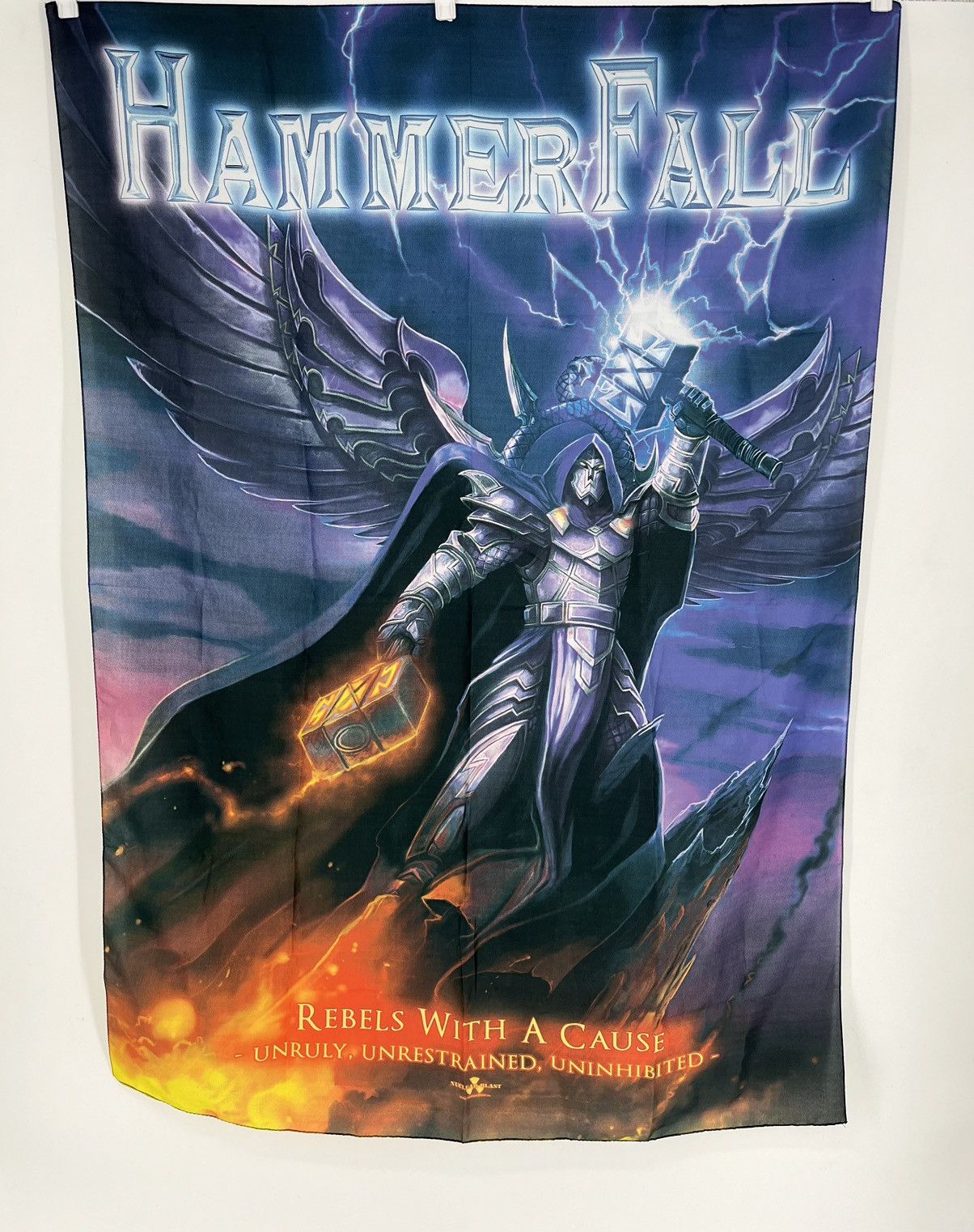 Band Tees × Vintage Rare Vintage Scarf HammerFall Skeleton. Pushed Y2K style Size ONE SIZE - 2 Thumbnail