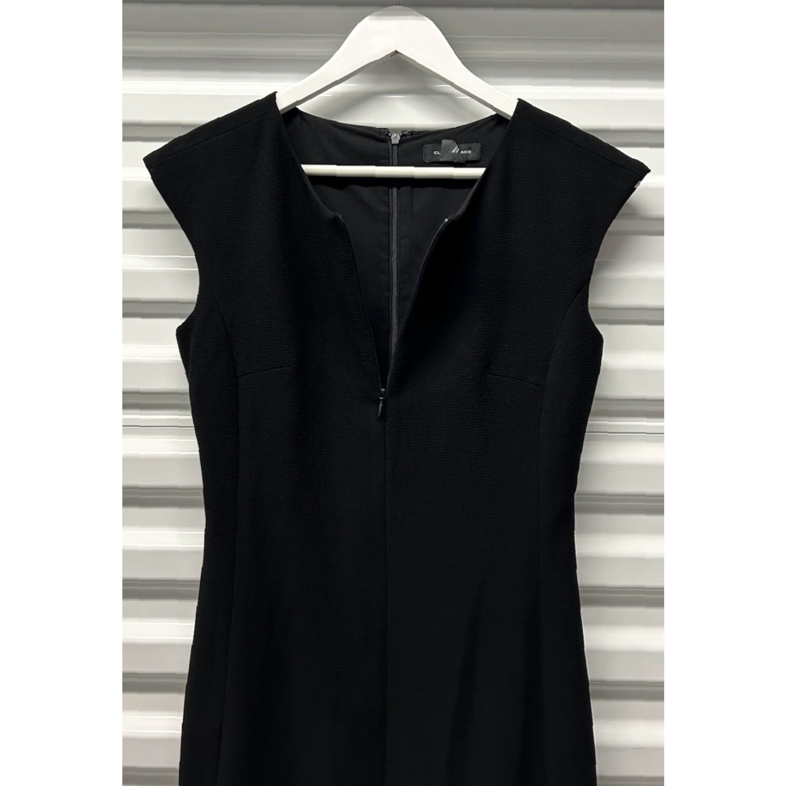 Club Monaco Club Monaco Women’s Iconic Black Front&Rear ZipUp Sheath Midi Dress 00 Size Regular Size XXS / US 00 / IT 34 - 3 Thumbnail