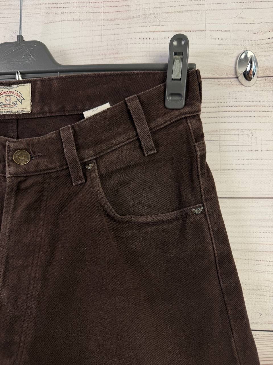 Armani ARMANI Pants Trousers Vintage Jeans Brown 90s Size US 31 - 6 Thumbnail