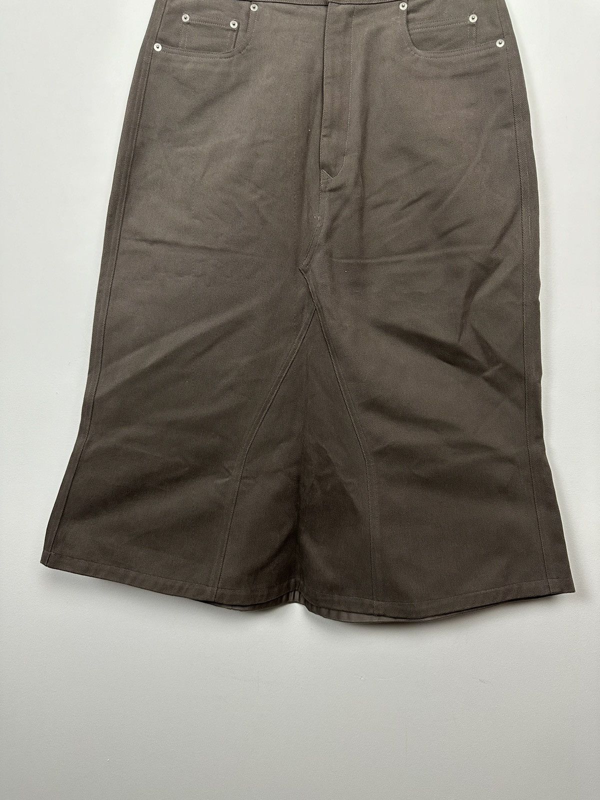 Rick Owens FW22 ‘STROBE’ Cotton Flannel Godet Skirt Size US 34 / EU 50 - 3 Thumbnail