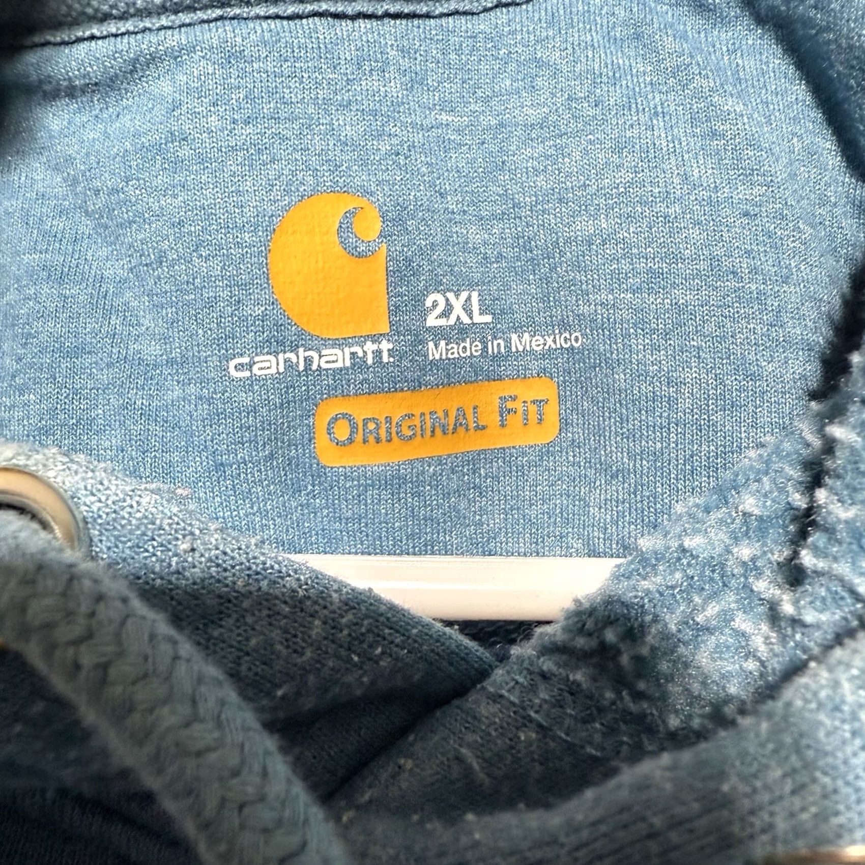 Carhartt Carhartt Sweatshirt Hooded Logo K288 137 Original Fit Blue 2XL Men Pullover Cotton Blend Regular Hoodie Sweatshirt Logo 2XL Mens Size US XXL / EU 58 / 5 - 4 Thumbnail