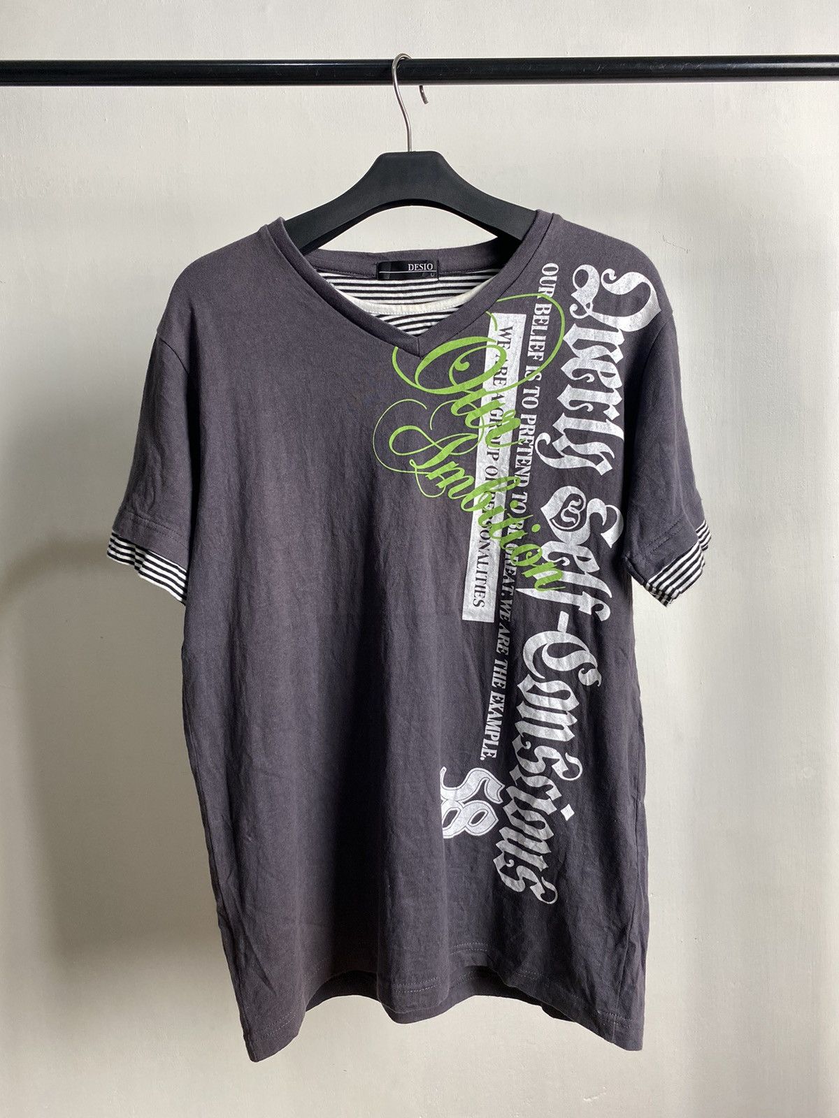 Beauty Beast × If Six Was Nine × Japanese Brand Desio Double Layer Poem Rock Tshirt Size US M / EU 48-50 / 2 - 1 Thumbnail