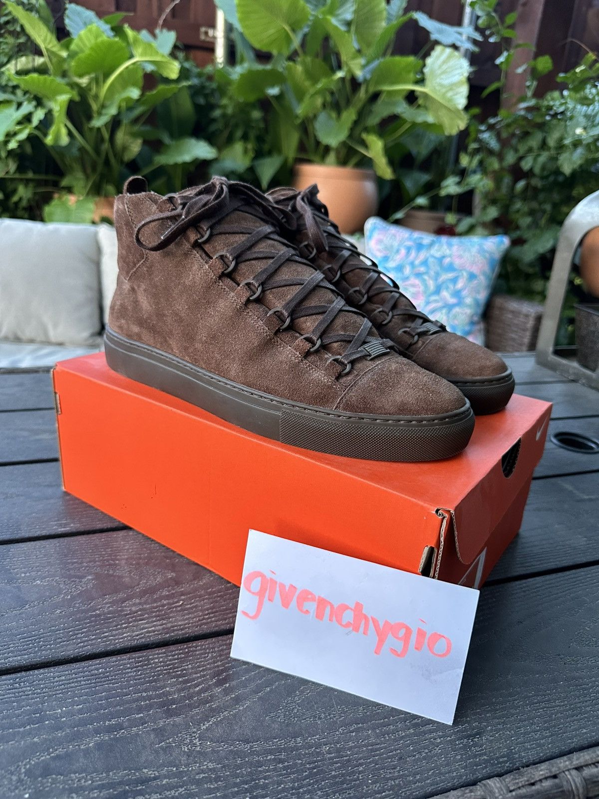 Balenciaga Arena High Brown Suede