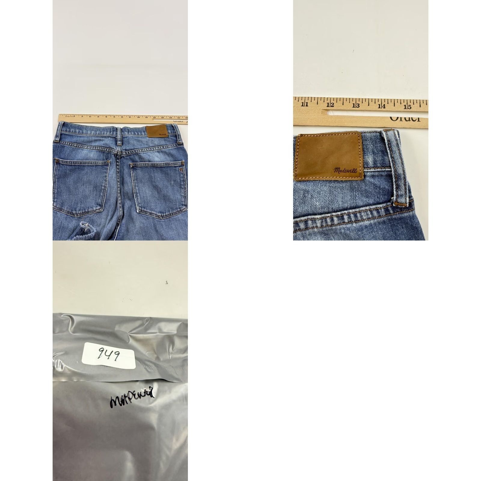Madewell Madewell Jeans Womens 28 Blue 10" High Riser Demi Boot Raw Hem Denim Bootcut Jeans Size 28" / US 6 / IT 42 - 8 Thumbnail