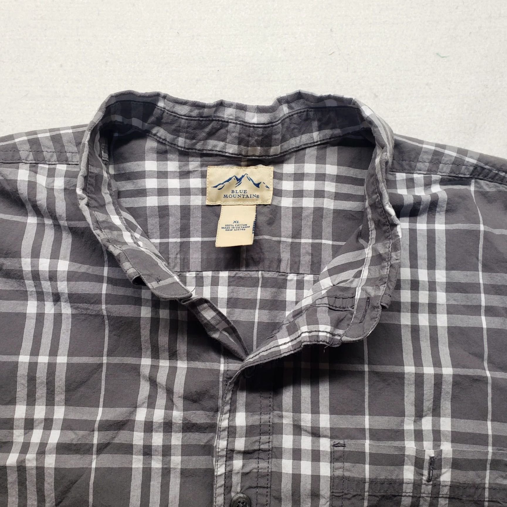 The Mountain Blue Mountain Shirt Button-Up Plaid Long Sleeve Gray XL Men's Size US XL / EU 56 / 4 - 2 Thumbnail