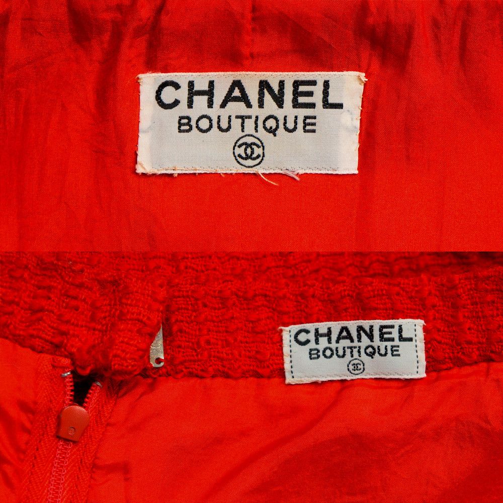 Chanel CHANEL Boutique 1978-1985 Red Tweed Jacket Suit Vintage Size M / US 6-8 / IT 42-44 - 11 Thumbnail