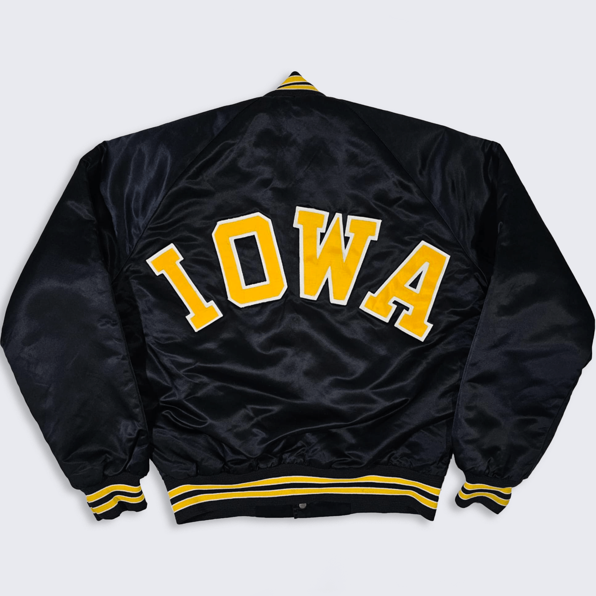 Chalk Line × Vintage Iowa Hawkeyes Vintage 80s Chalk Line Satin Bomber Jacket Size US S / EU 44-46 / 1 - 1 Thumbnail