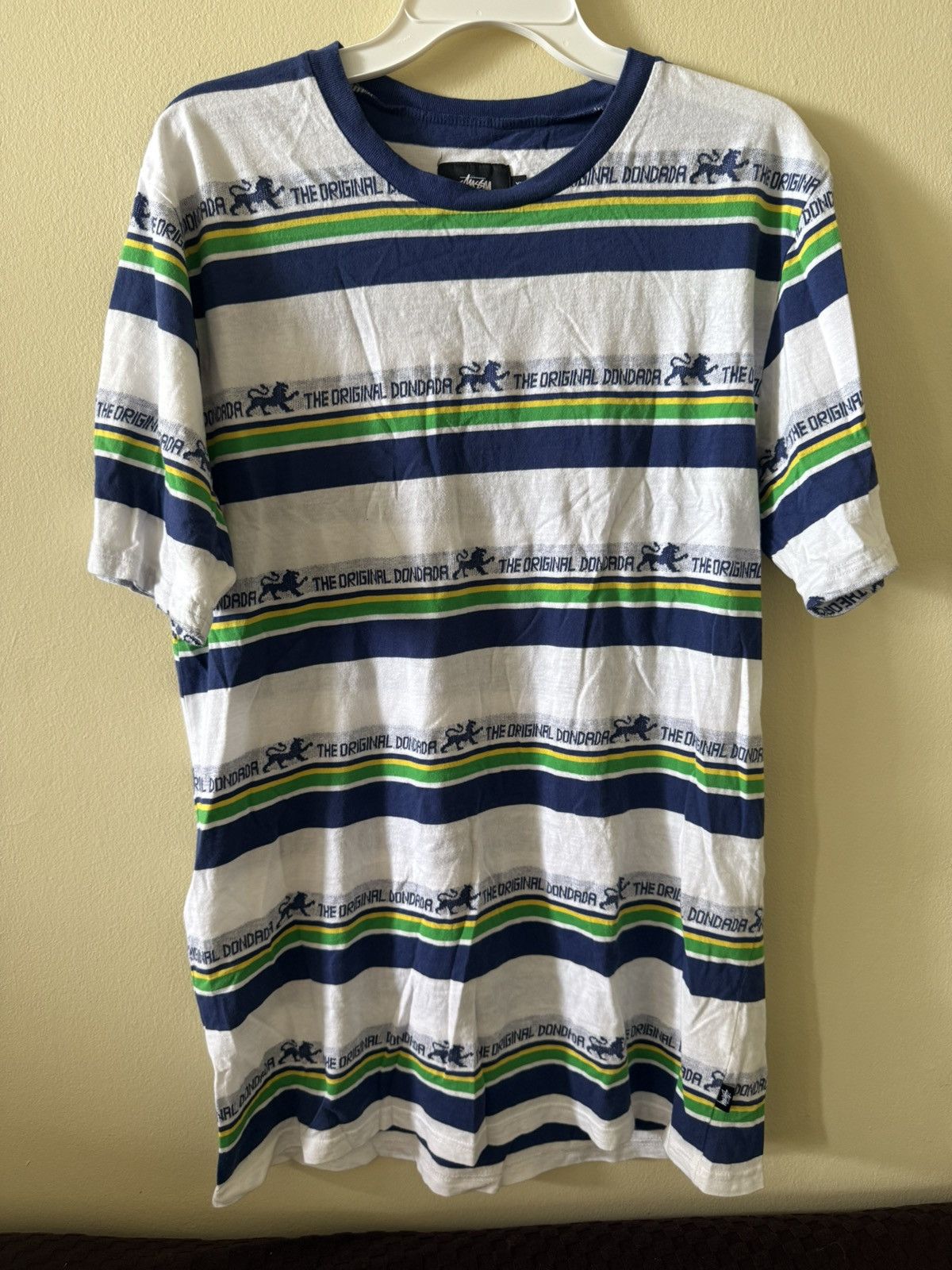 Stussy original dondada stripe t-shirt size XL