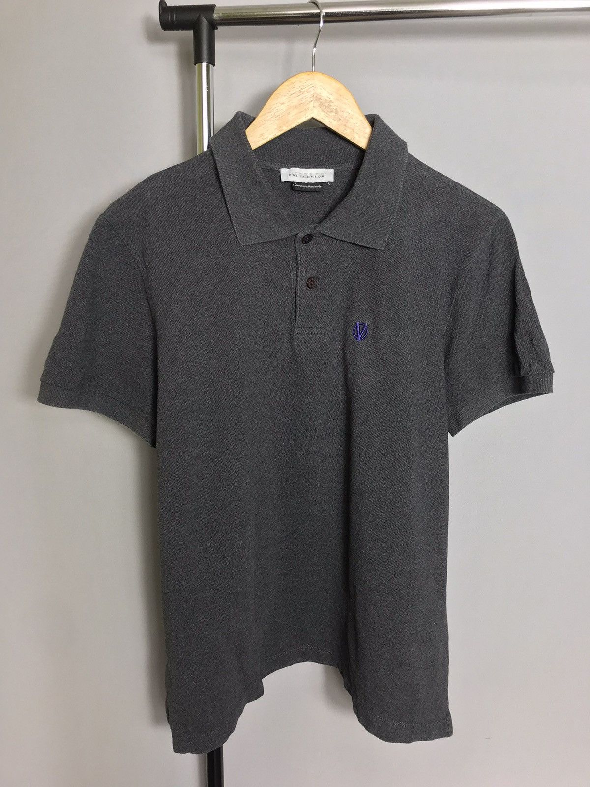 Versace Versace collection polo shirt mens cotton gray Size US XL / EU 56 / 4 - 1 Thumbnail
