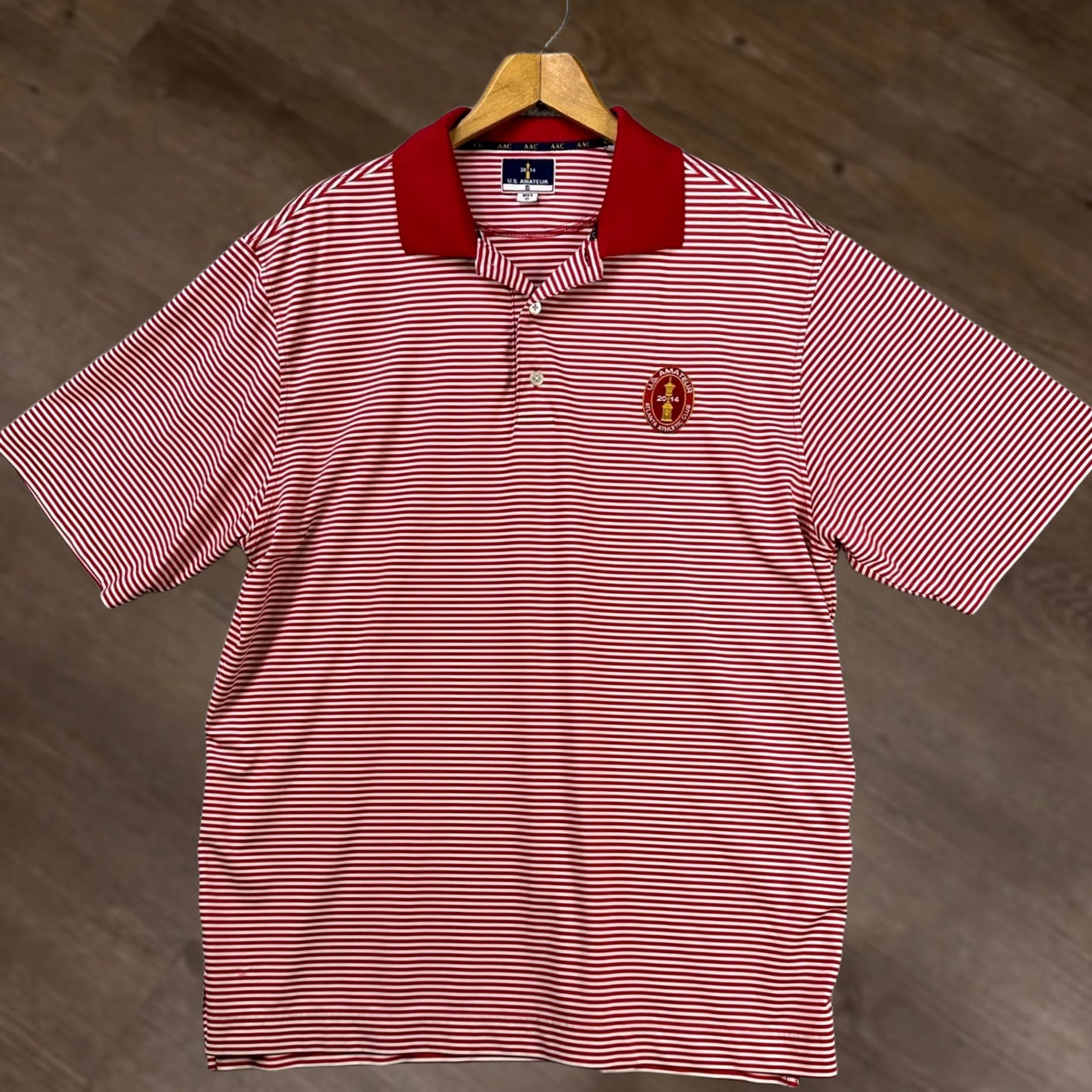 Footjoy FootJoy U.S Amateur Atlanta Athletic Club Shirt Golf Polo Mens XL Red Stripes Adult Polo Shirt Outdoor Golf Mens Size US XL / EU 56 / 4 - 1 Thumbnail