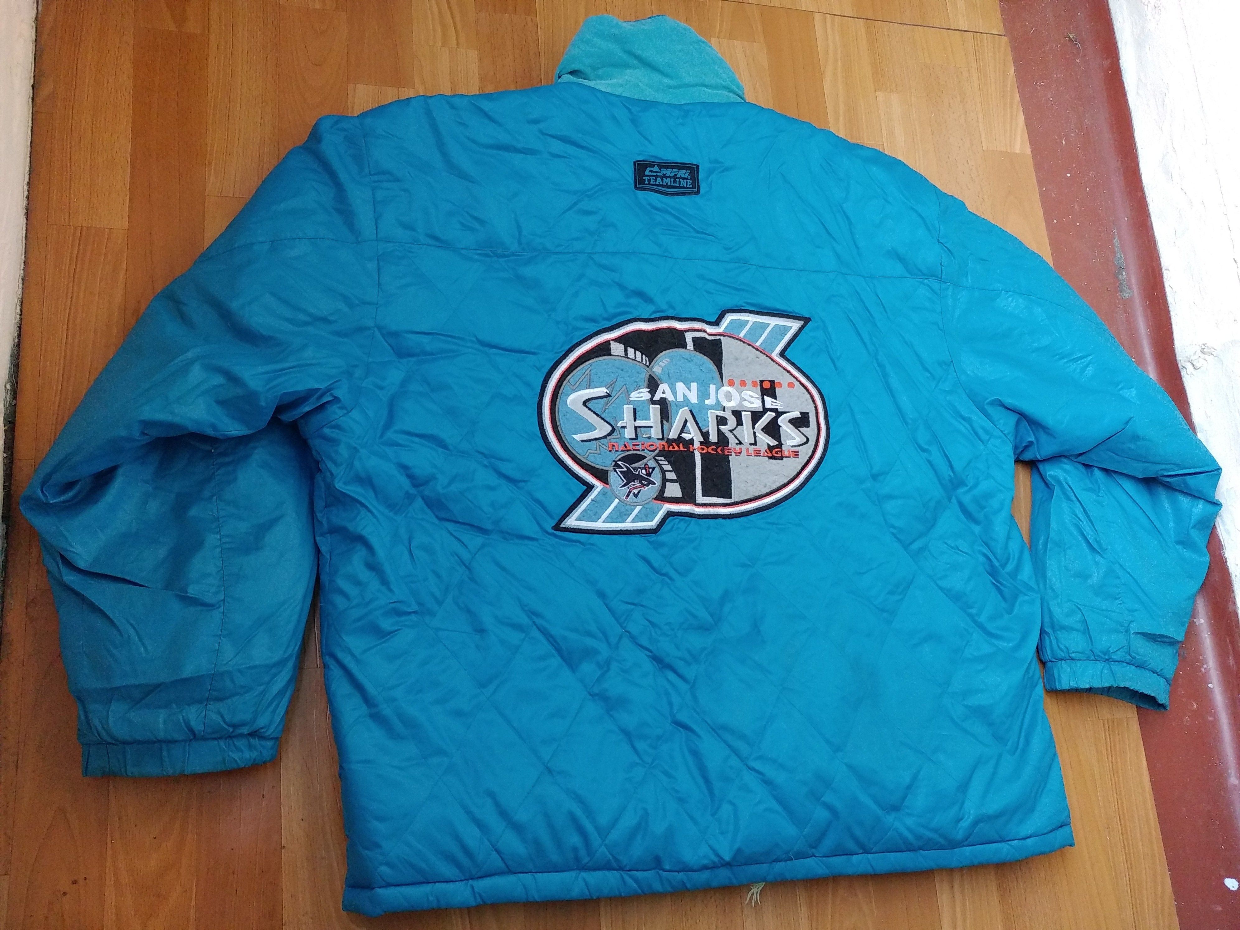 NHL × Vintage NHL San Jose Sharks jacket, vintage Campri Teamline, 90s L Size US L / EU 52-54 / 3 - 3 Thumbnail