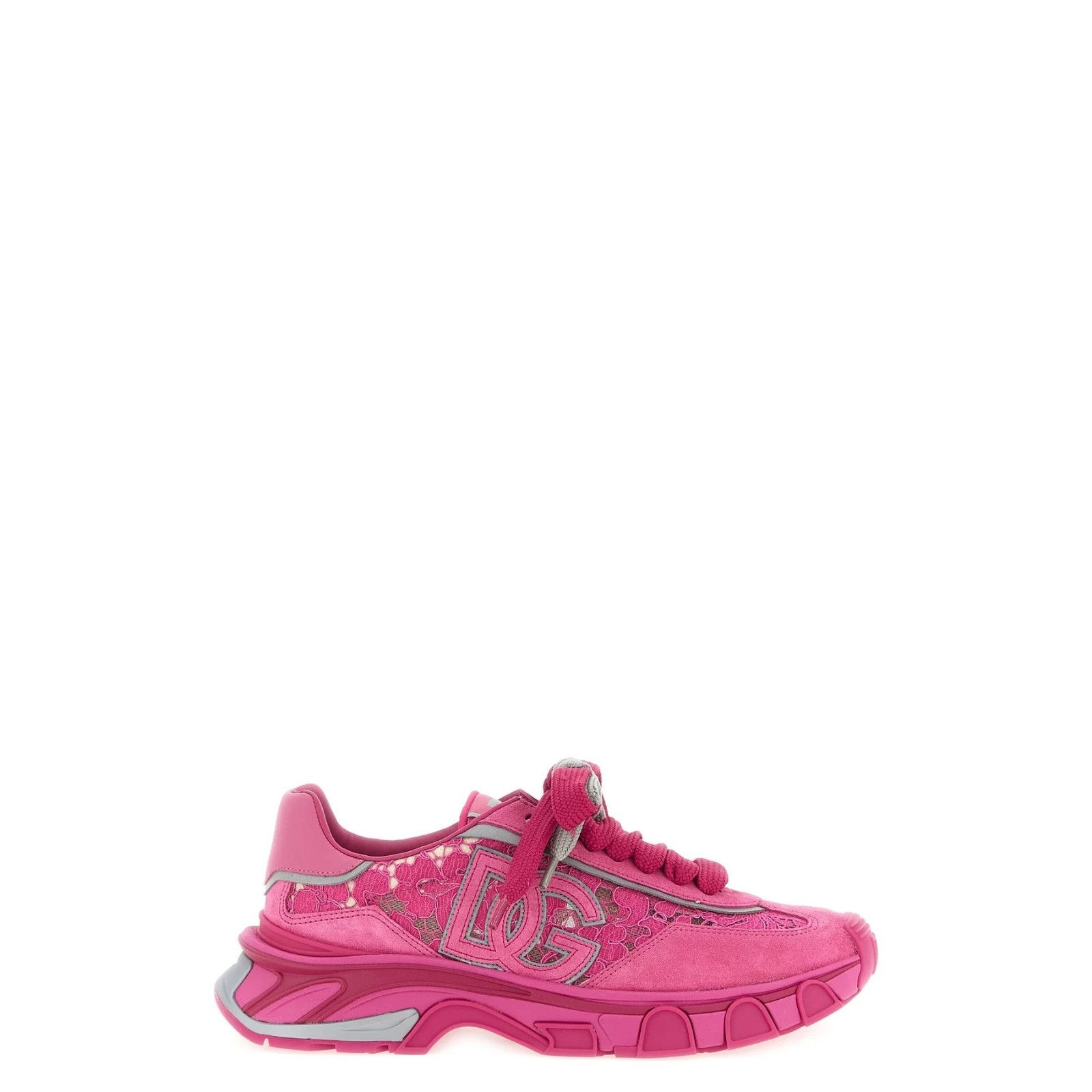 Dolce&Gabbana DG Pink Leather Country Road Sneakers New & Au