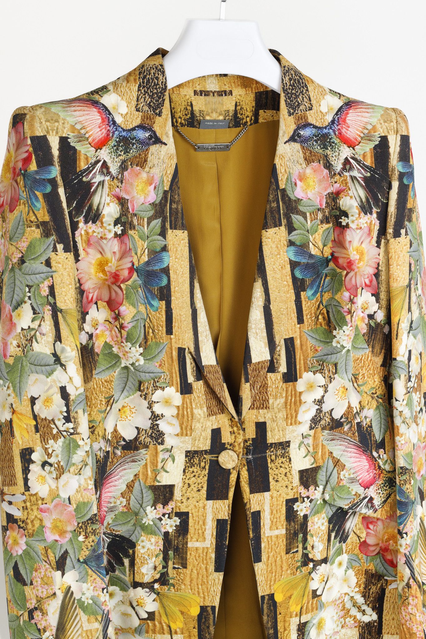 Alexander McQueen Alexander McQueen RARE Golden Yellow Flora and Fauna Blazer Size M / US 6-8 / IT 42-44 - 3 Thumbnail
