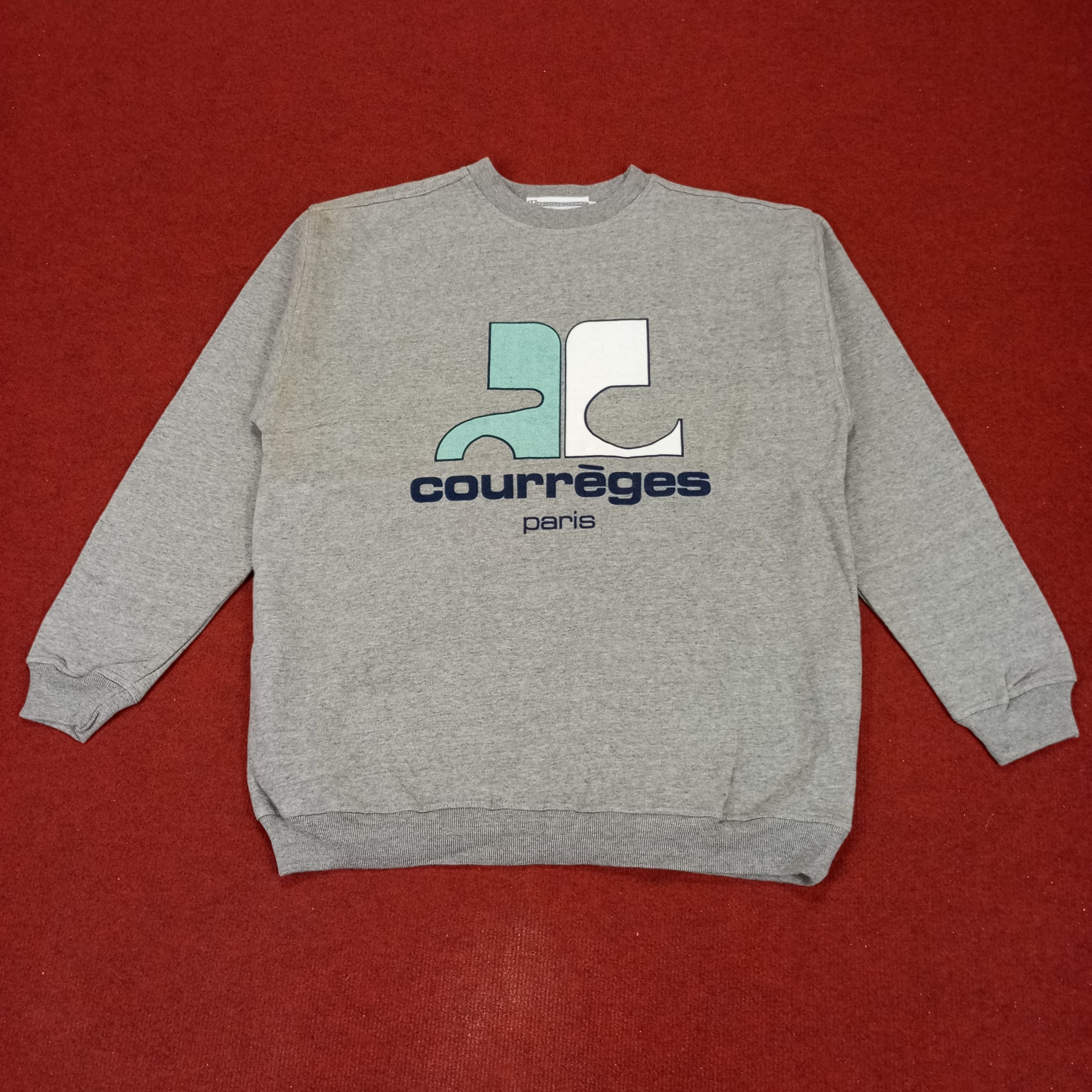 Courreges × Vintage Courreges Paris Streetwear Style Sweatshirt Size US M / EU 48-50 / 2 - 1 Thumbnail
