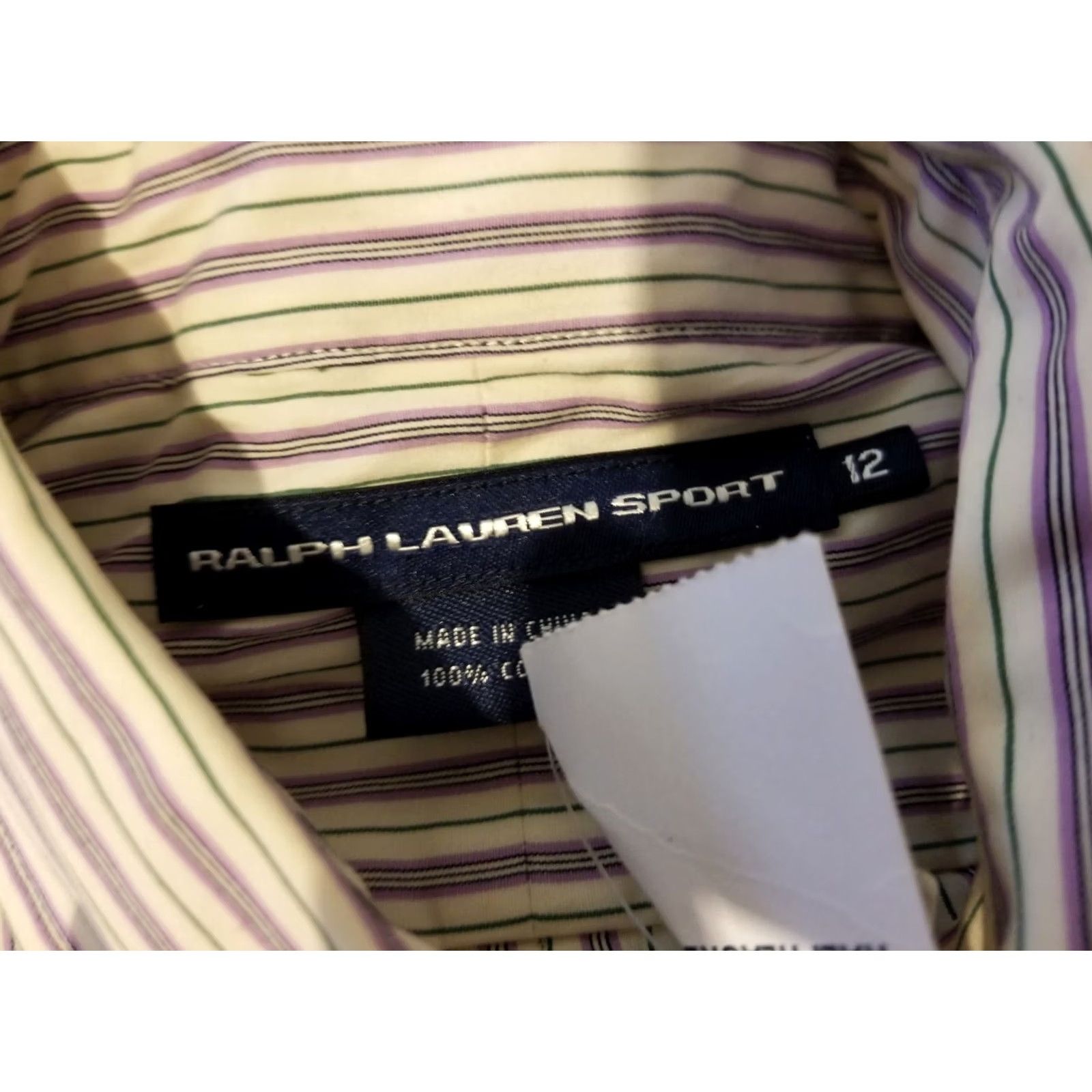 Polo Ralph Lauren Polo Ralph Lauren Shirt Womens 12 Purple New Dress Button Cotton Blouse Size XL / US 12-14 / IT 48-50 - 4 Thumbnail