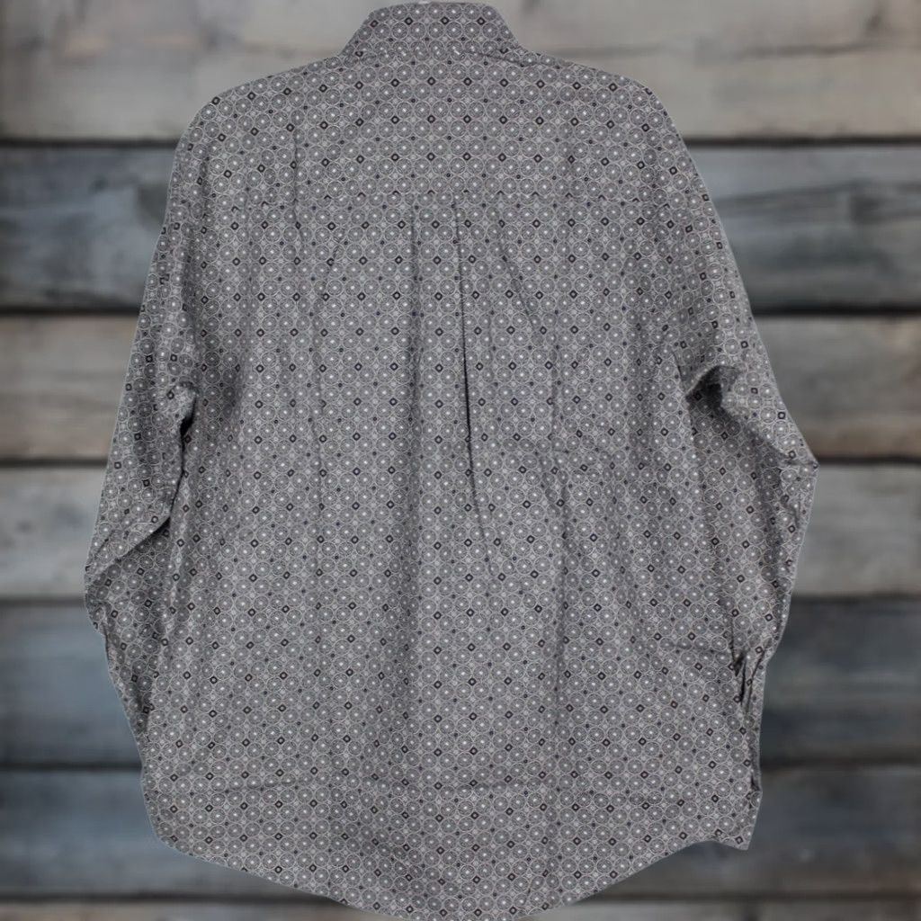 Vintage Cinch Men's Classic Fit Button Down Western Shirt Long Sleeve Gray Geo Print Size US S / EU 44-46 / 1 - 1 Thumbnail