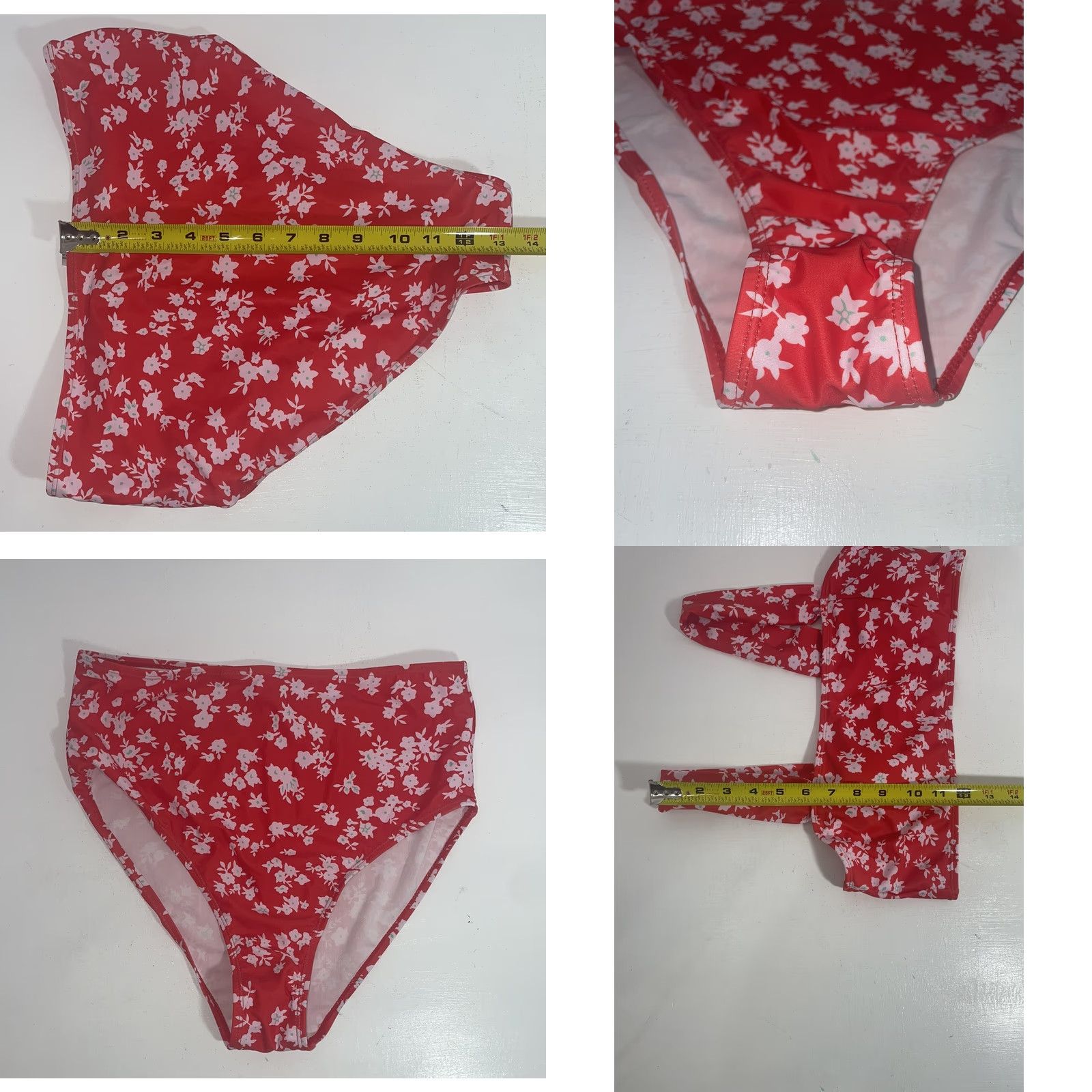 Shein shein bikini 2 piece swimsuit Large floral red white green nwot padded new Woman Bikini Top Bottoms VIP Beach 2010s Mens Womens Girls Boys unsure Size ONE SIZE - 9 Thumbnail