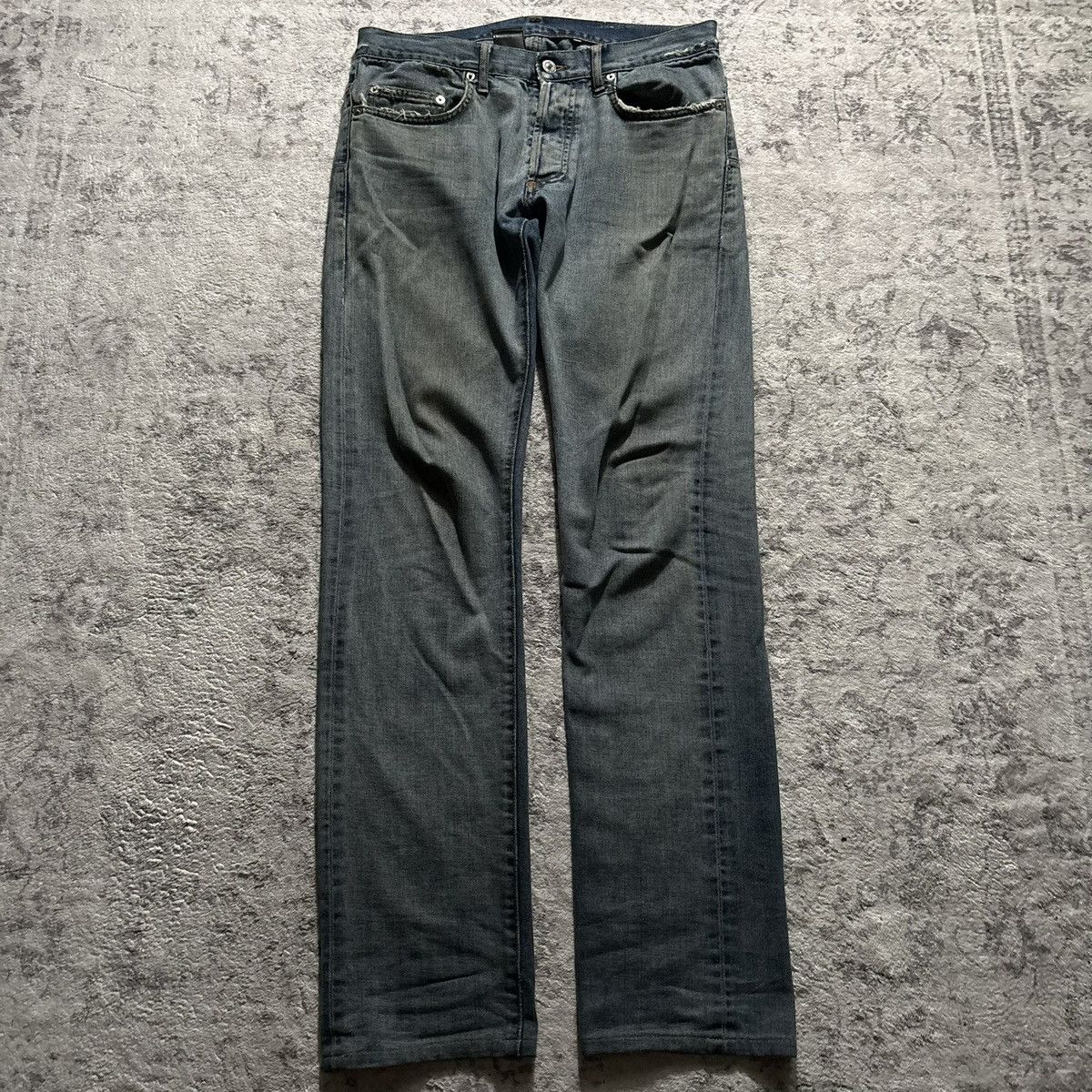 Dior × Hedi Slimane Dior Homme AW08 Stone Wash Skinny Jeans Grey