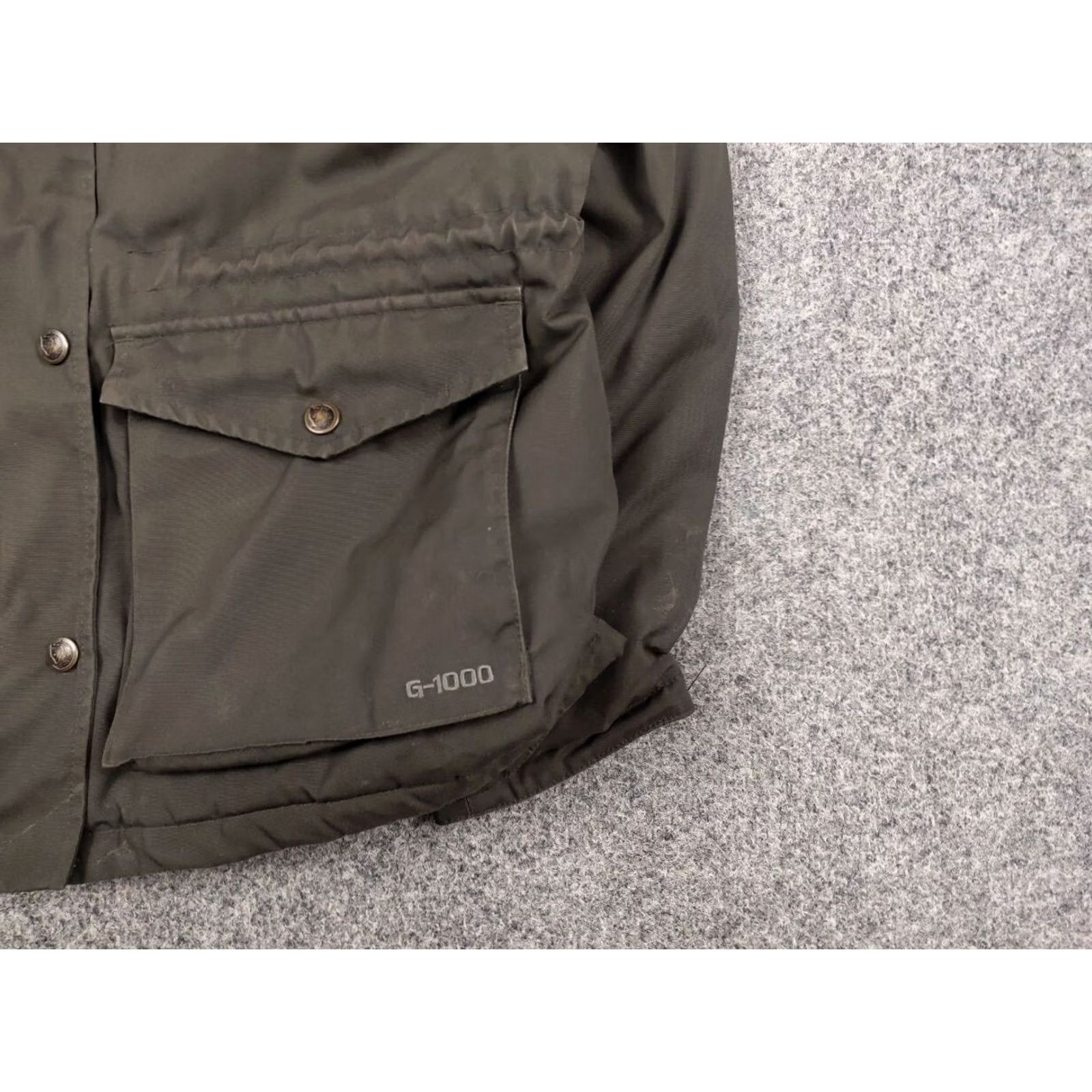 Vintage VINTAGE Fjällräven G1000 Olive Insulated Jacket Womens Mid-Length Hoodie Pocket Olive Green Jacket Size M / US 6-8 / IT 42-44 - 6 Thumbnail