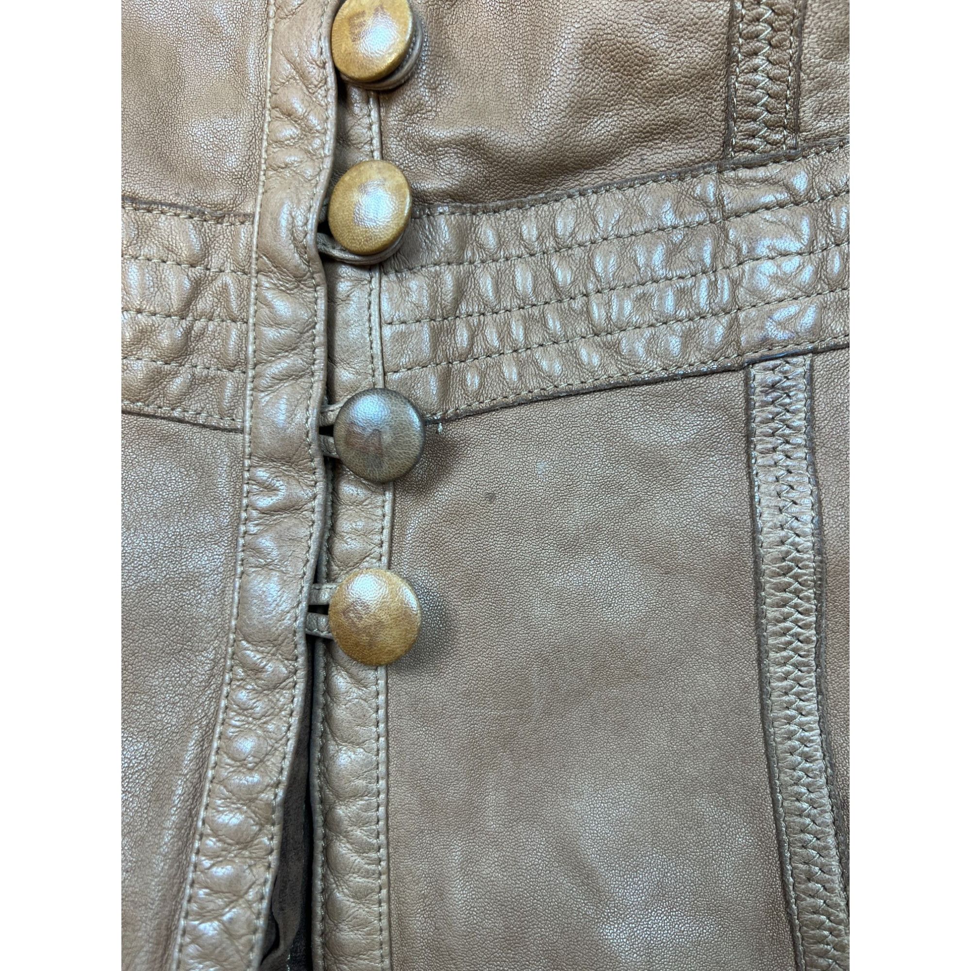 Emporio Armani Emporio Armani Shortened Collarless Leather Jacket (Y0685) Size M / US 6-8 / IT 42-44 - 5 Thumbnail