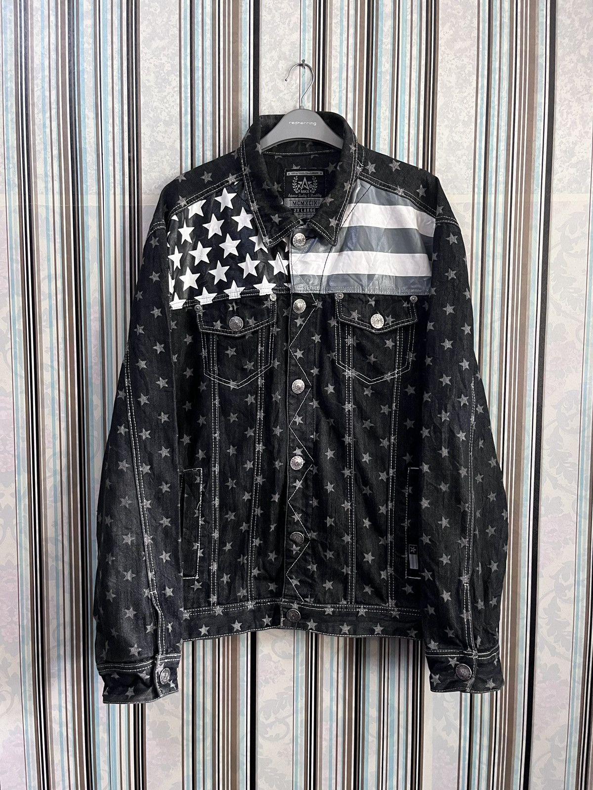 Akademiks trucker stars flag embroidery spell out #F2 Size US XXL / EU 58 / 5 - 1 Thumbnail