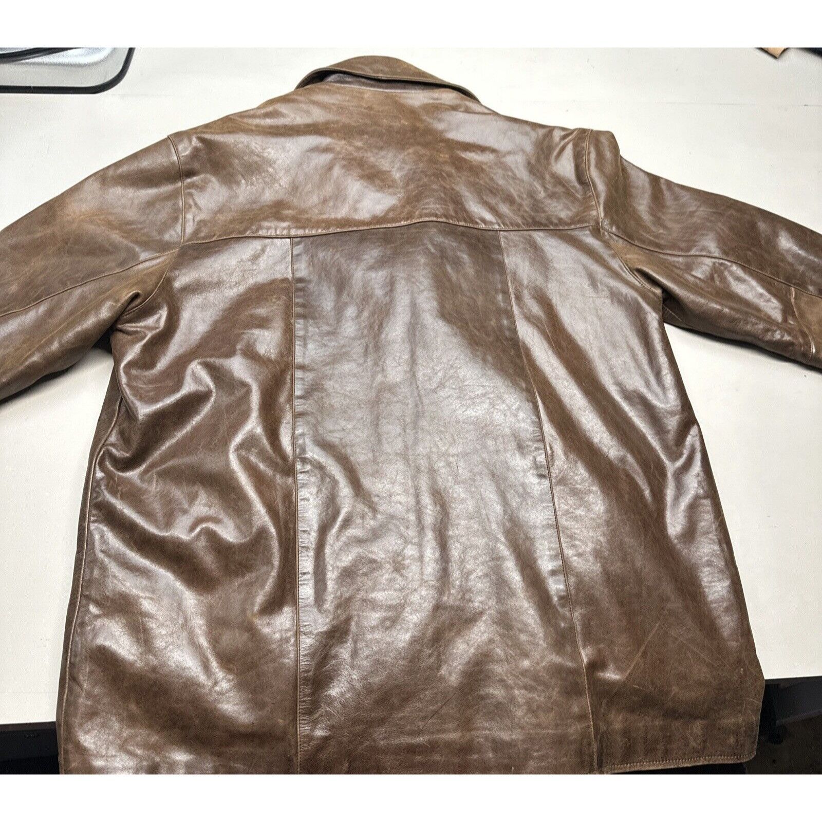 Other DIMENSIONS New York 2XL Brown Leather Coat (Dry Clean Only) Size US XXL / EU 58 / 5 - 11 Thumbnail