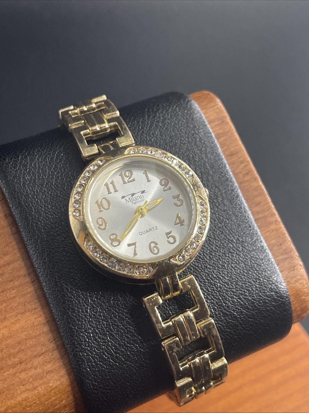 La Milano Milano Women’s Gold Tone Stone Dial Quartz Watch New Battery Size ONE SIZE - 1 Thumbnail