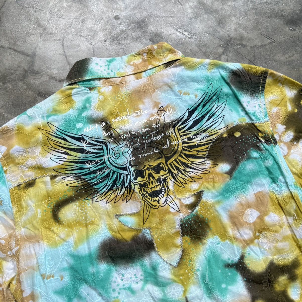 14th Addiction 2000s GRZ & M Midas Style Western Dye Snap Button Shirt Size US L / EU 52-54 / 3 - 4 Thumbnail