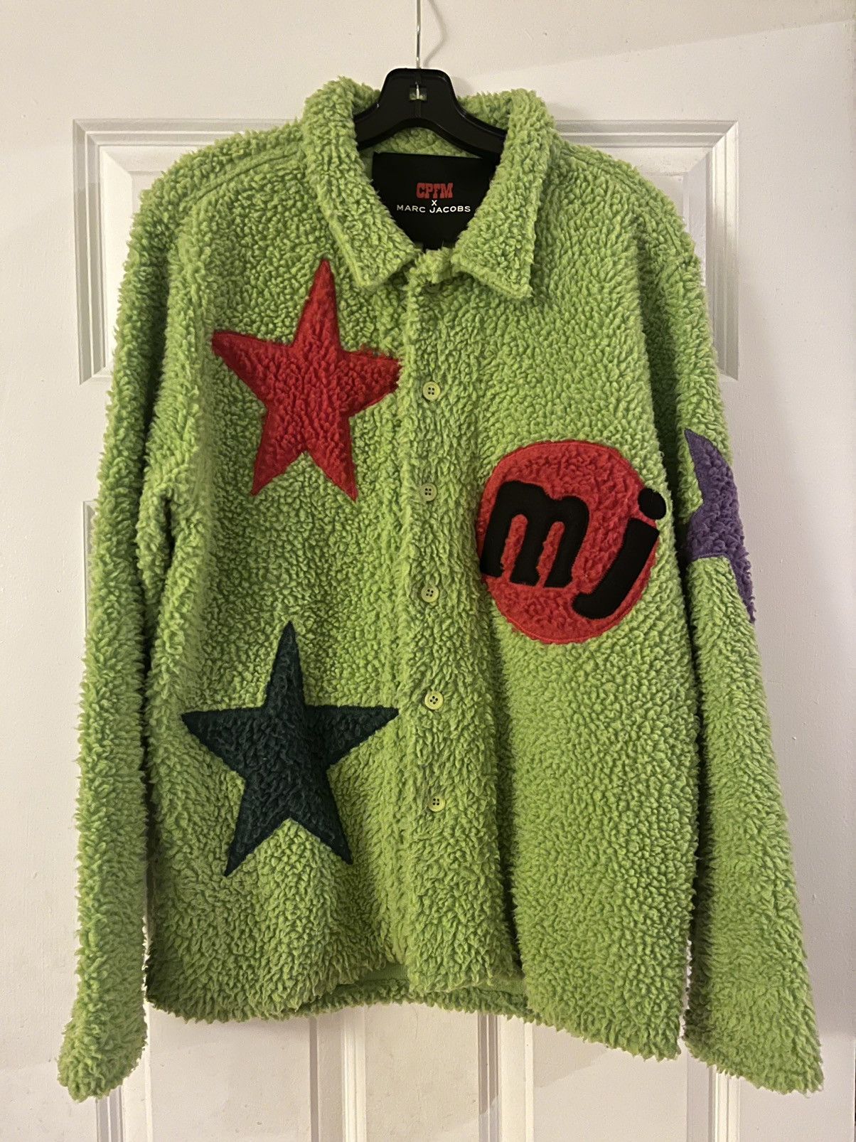 image of Cactus Plant Flea Market & Marc Jacobs Fleece Jacket in Green, Men's (Size Medium)