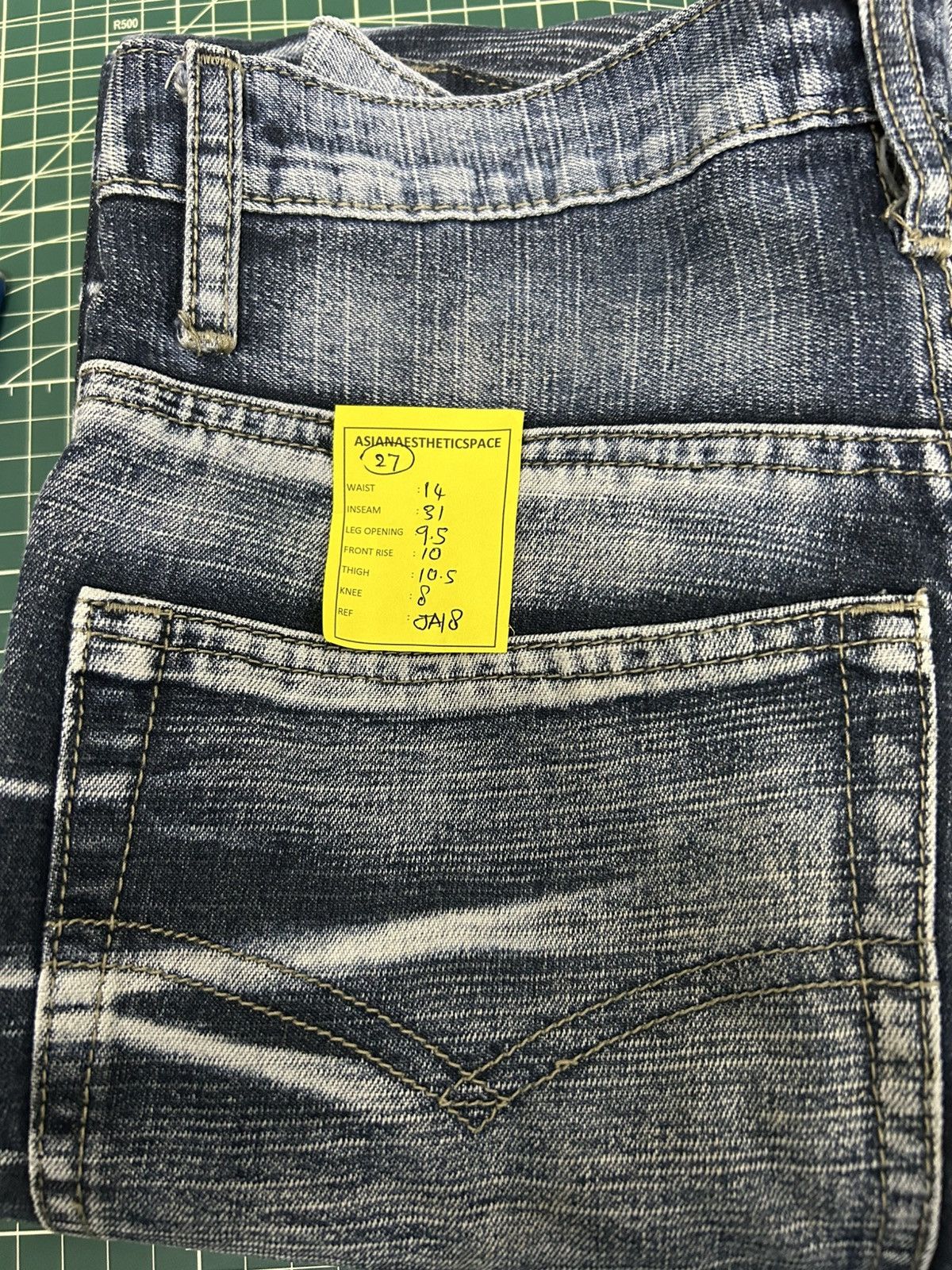 Hysteric Glamour Flare Jeans Painted Washed Heavy Whisker Size 27" / US 4 / IT 40 - 16 Thumbnail