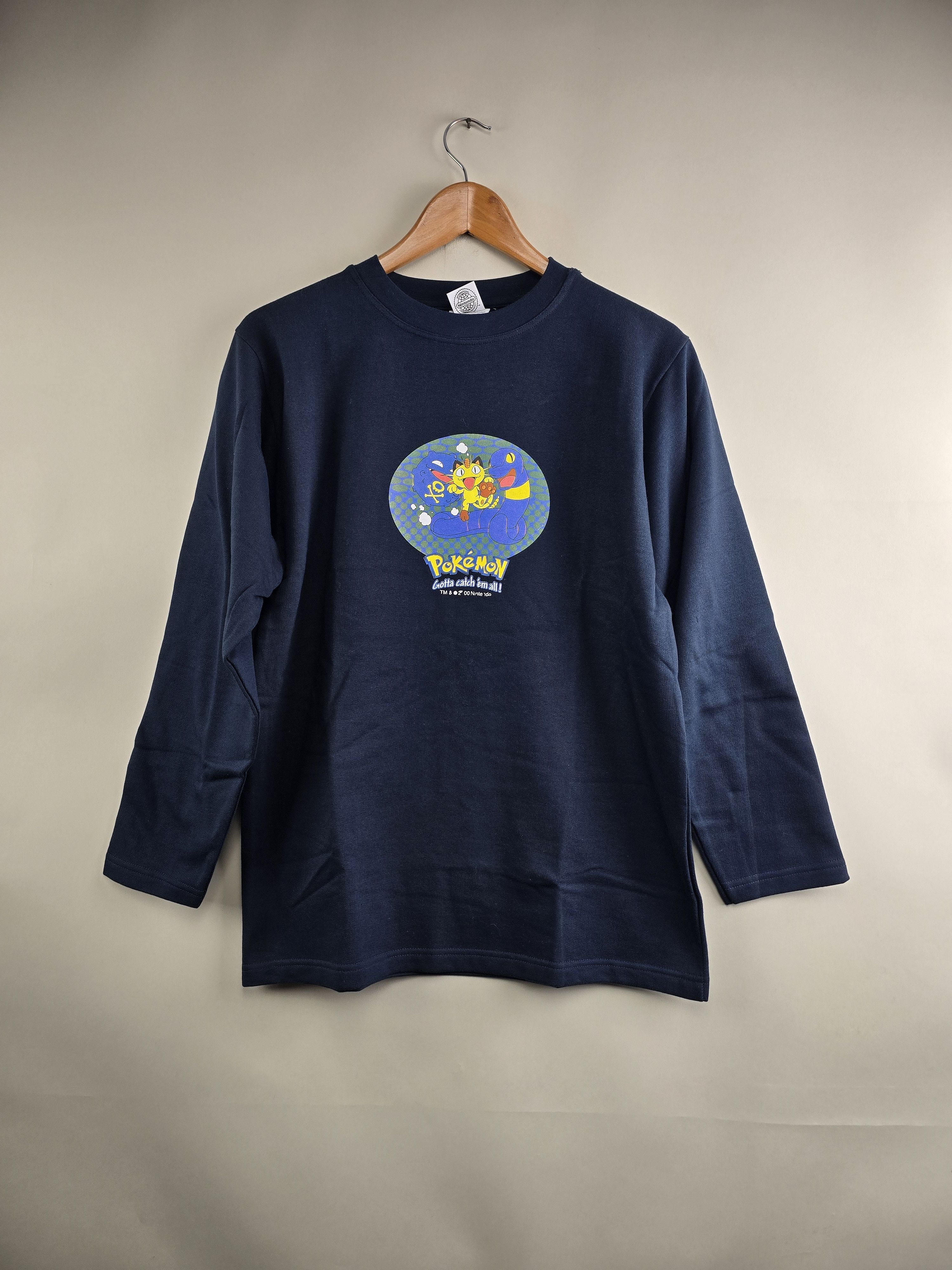 Anime × Pokemon × Vintage 2000 Pokémon Meowth Crewneck M 20" 26.5" Size US M / EU 48-50 / 2 - 1 Thumbnail