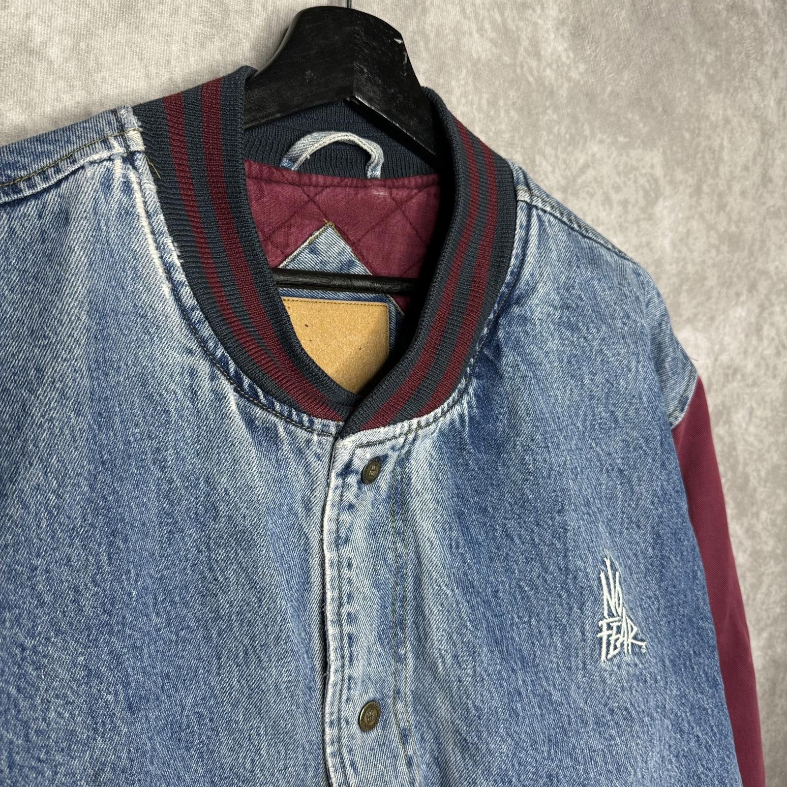 No Fear Vintage 90's No Fear Varsity Jacket (Large) Size US L / EU 52-54 / 3 - 2 Thumbnail