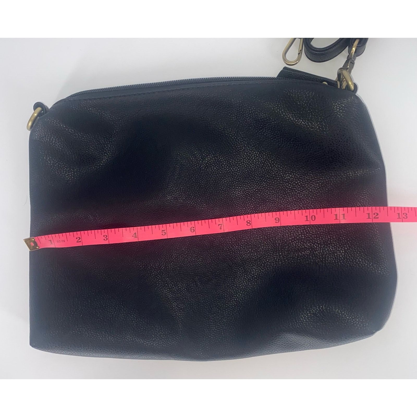 Joya JOY Black Pebbled Leather Adjustable Crossbody Size ONE SIZE - 12 Thumbnail