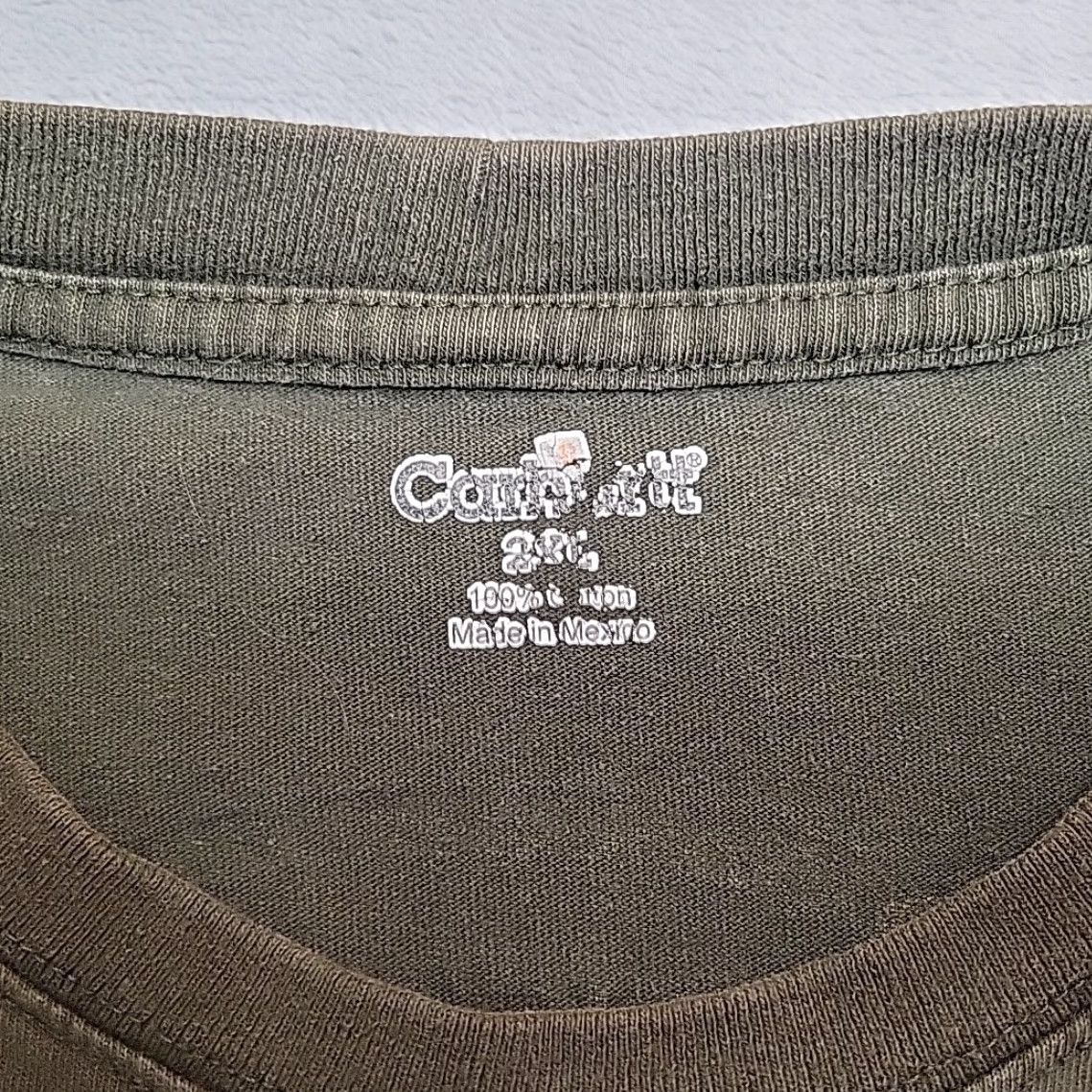 Carhartt VINTAGE Carhartt Shirt Mens XXL Olive Green Short Sleeve Work Pocket K209 Graphic TEE Size US XXL / EU 58 / 5 - 5 Thumbnail