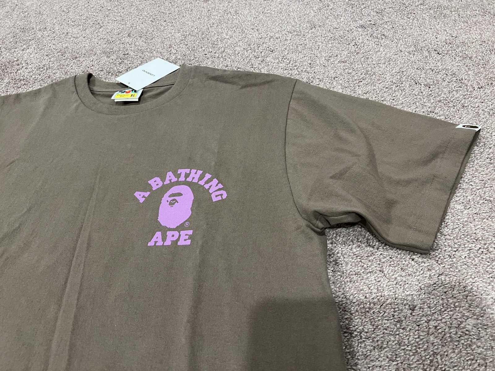 Bape Brand new A Bathing Liquid camo college tshirt XL Size US XL / EU 56 / 4 - 2 Thumbnail