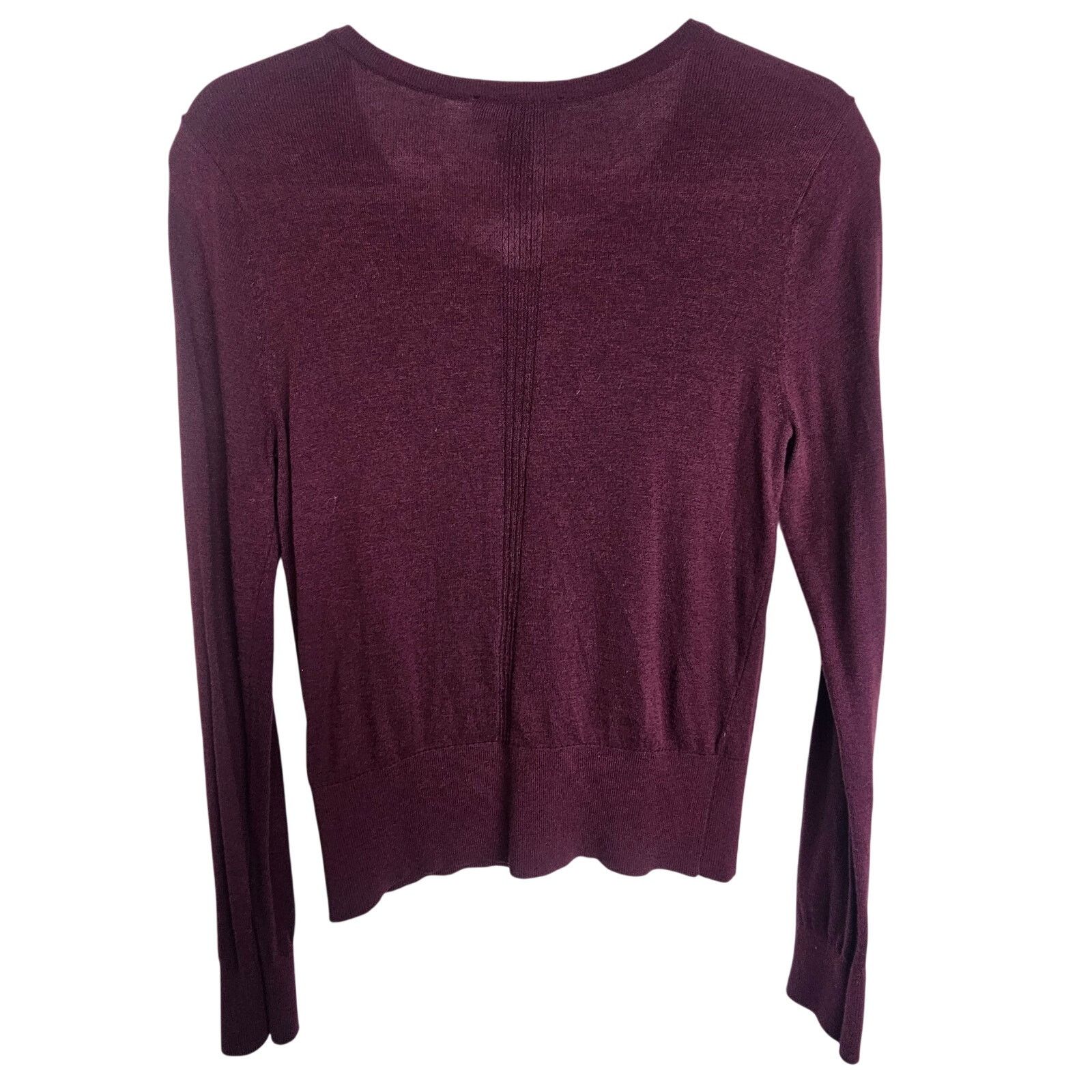 White House Black Market White House Black Market Womens Cashmere Burgundy Cardigan M Size L / US 10 / IT 46 - 9 Thumbnail