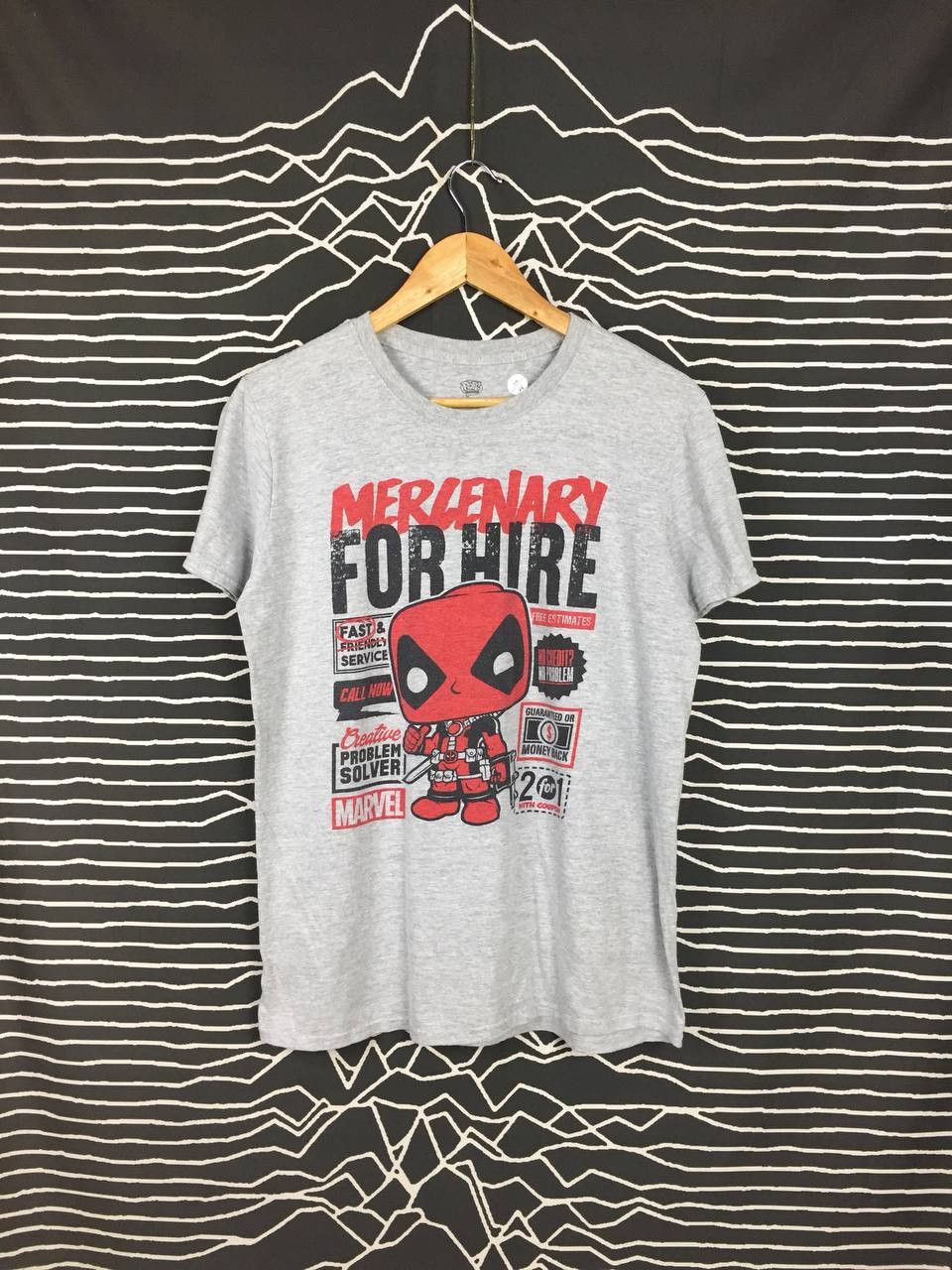 Marvel Comics × Vintage Funko Pop Tees Marvel Comics Deadpool Mercenary For Hire Tee Size US S / EU 44-46 / 1 - 1 Thumbnail