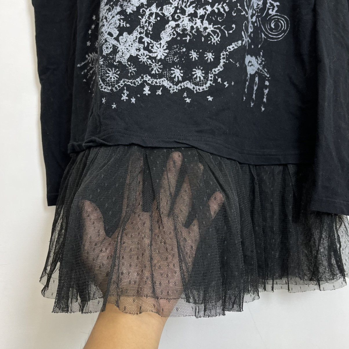 Hysteric Glamour LACE Gothic Top – Double Layer Mesh Hem Size US M / EU 48-50 / 2 - 5 Thumbnail