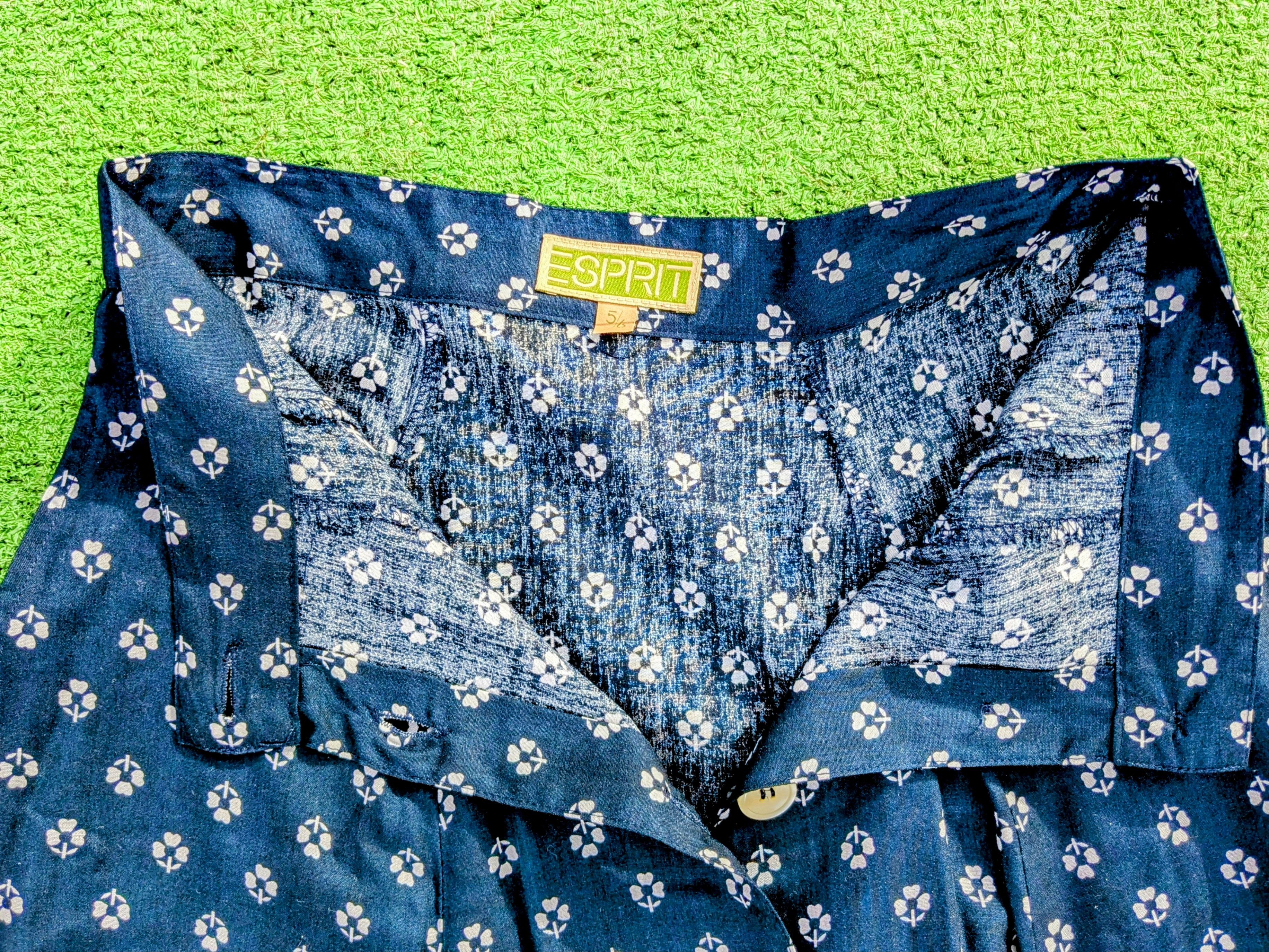 Esprit Vintage ESPRIT Retro Flower Print Button Down Maxi Skirt Size 26" / US 2 / IT 38 - 6 Thumbnail