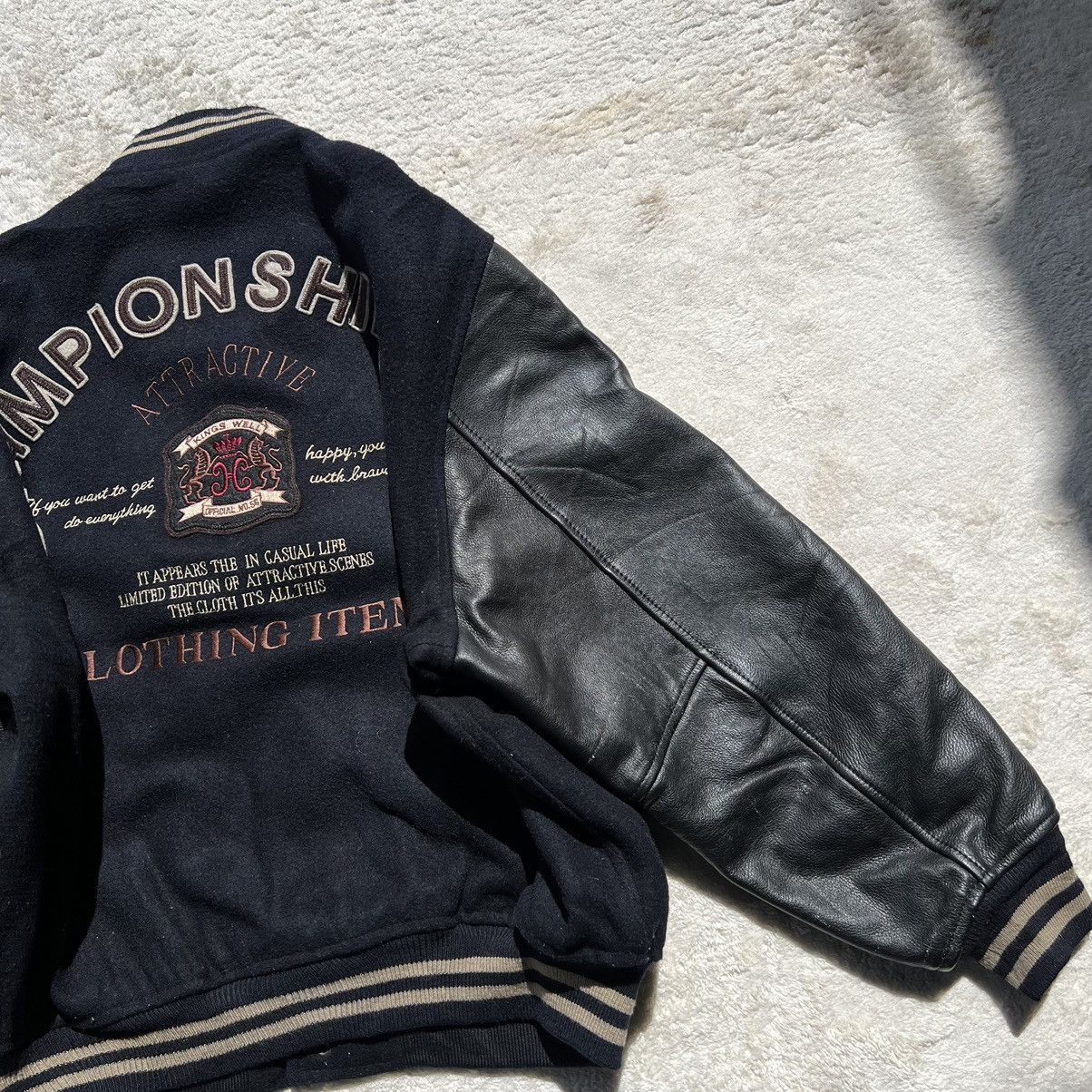 Vintage Varsity Jacket Leather MacHope 90's Letterman Wool Size US M / EU 48-50 / 2 - 10 Thumbnail
