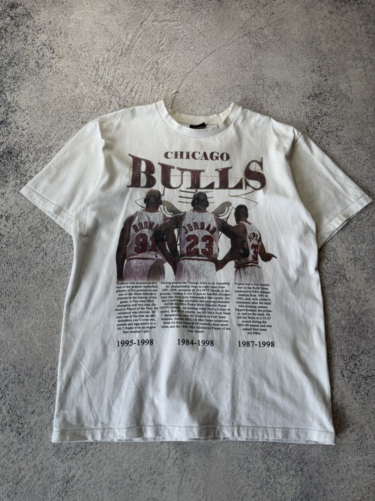 NBA Vintage Chicago Bulls T-shirts Y2K Jordan Rodman Pippen Size US XL / EU 56 / 4 - 7 Thumbnail