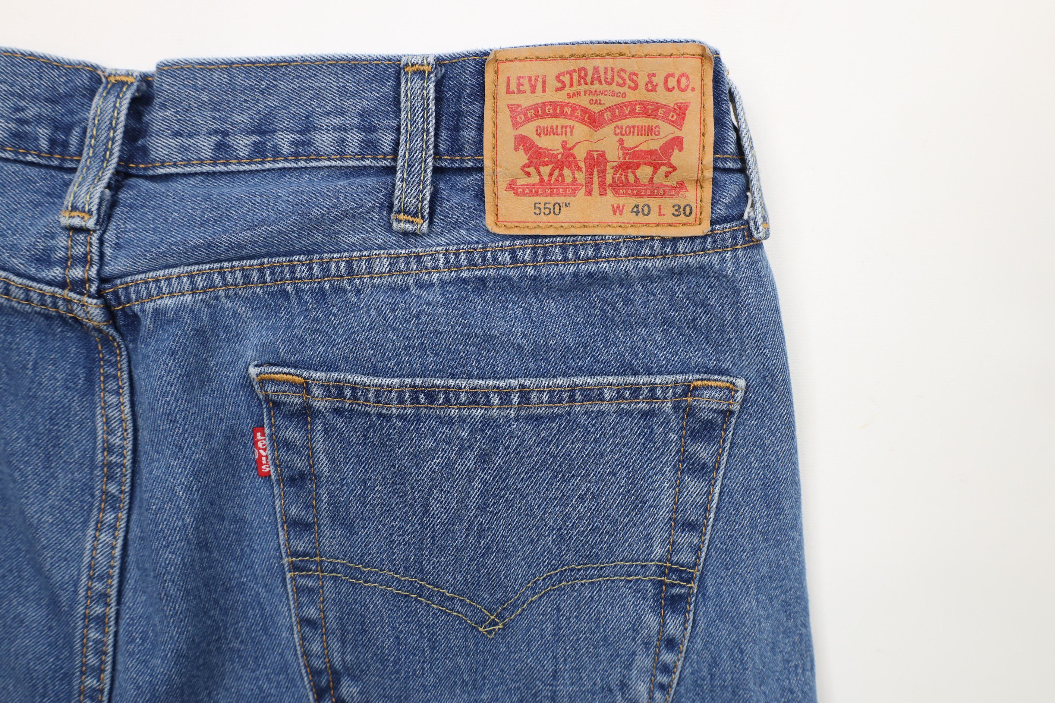 Levi's × Vintage Vintage Y2K Levis 550 Relaxed Tapered Leg Denim Jeans Blue Size US 40 / EU 56 - 14 Thumbnail